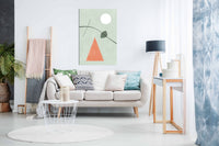 3x4 Aspectratio Pinkgreen24, Pictures for Home Walls, Bedroom, Living Room & Bathroom Decor