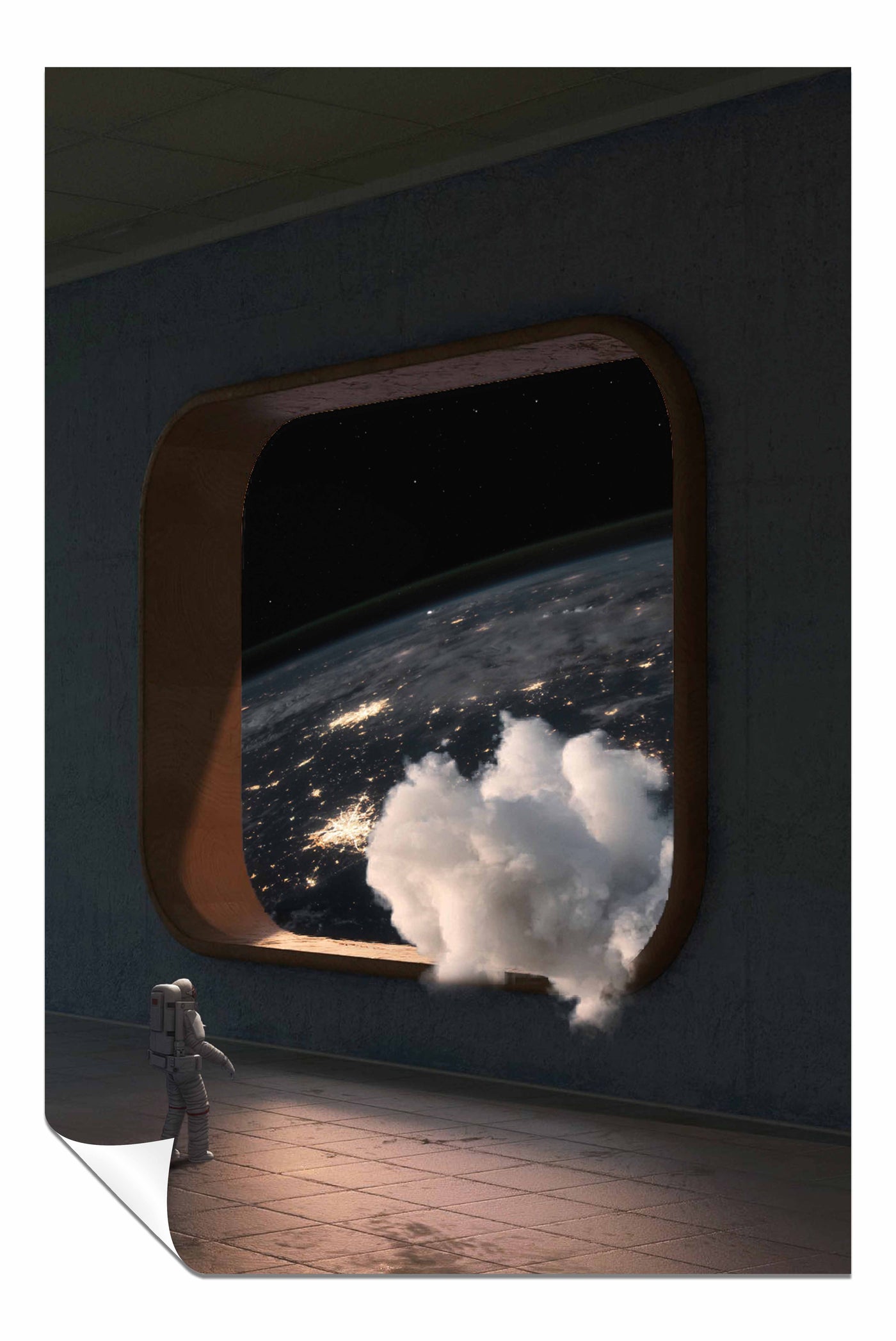ASTRONAUT clouds, Pictures for Home Walls, Bedroom, Living Room & Bathroom Decor