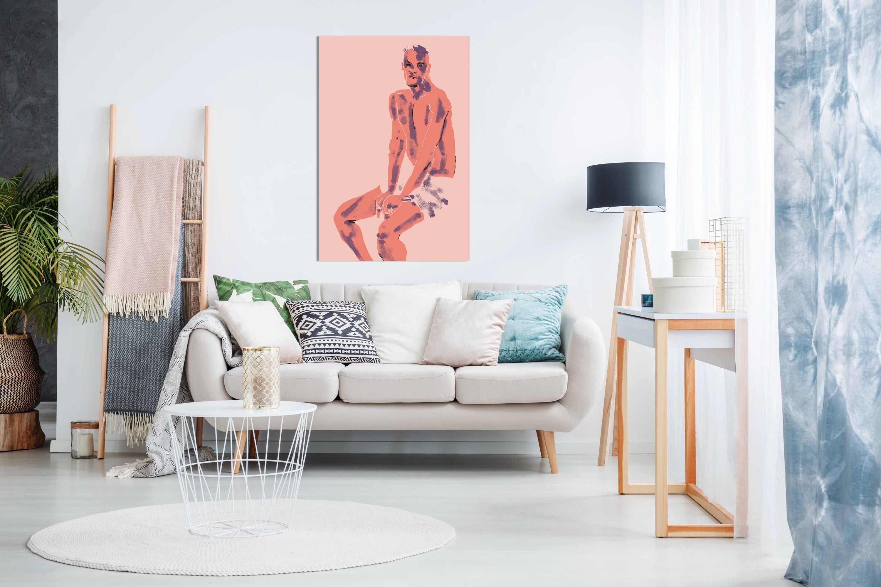 A Man Posing, Pictures for Home Walls, Bedroom, Living Room & Bathroom Decor