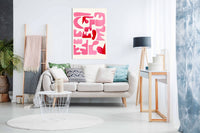 A Pink Puzzle, Pictures for Home Walls, Bedroom, Living Room & Bathroom Decor