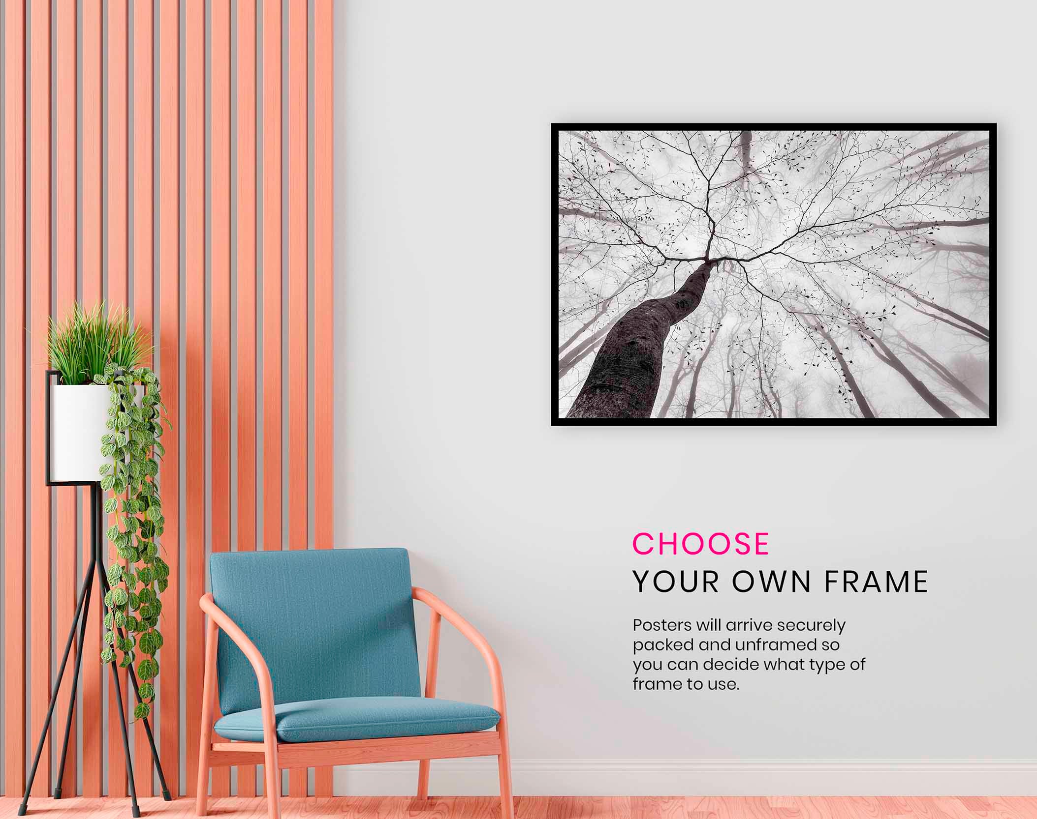A view of the tree crown, Pictures for Home Walls, Bedroom, Living Room & Bathroom Decor