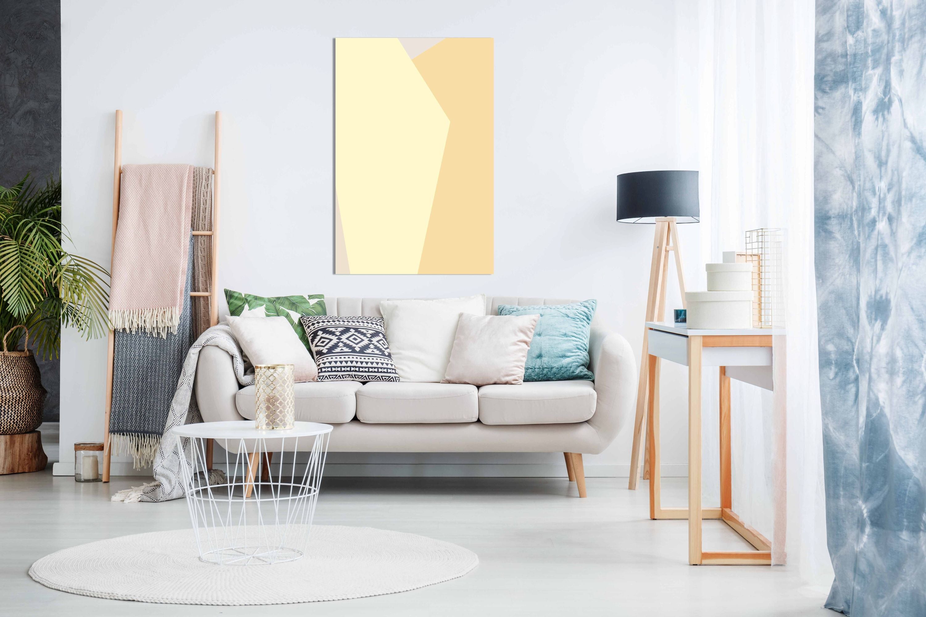 Abstract Yellow, Pictures for Home Walls, Bedroom, Living Room & Bathroom Decor