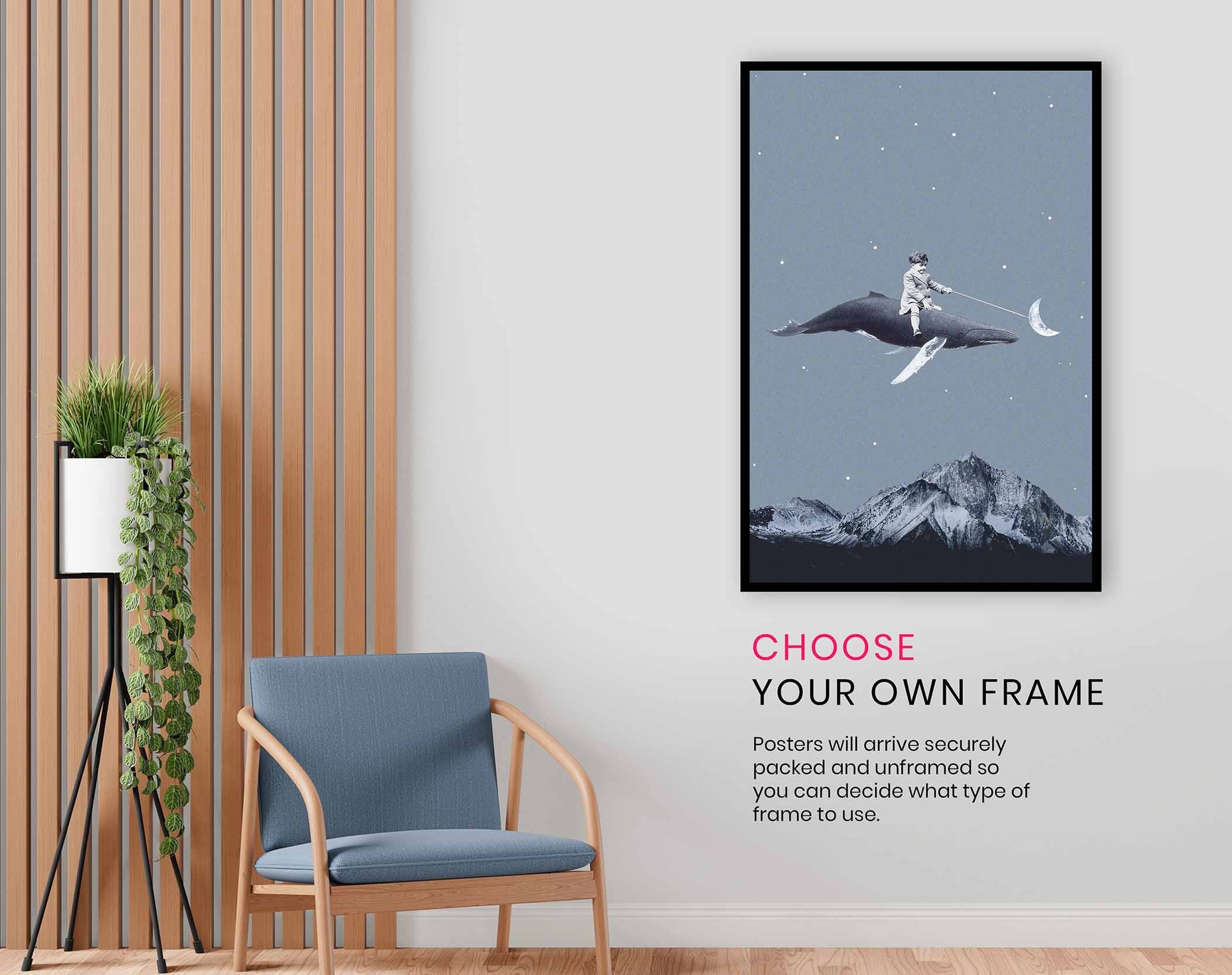 Aim for the moon, Pictures for Home Walls, Bedroom, Living Room & Bathroom Decor