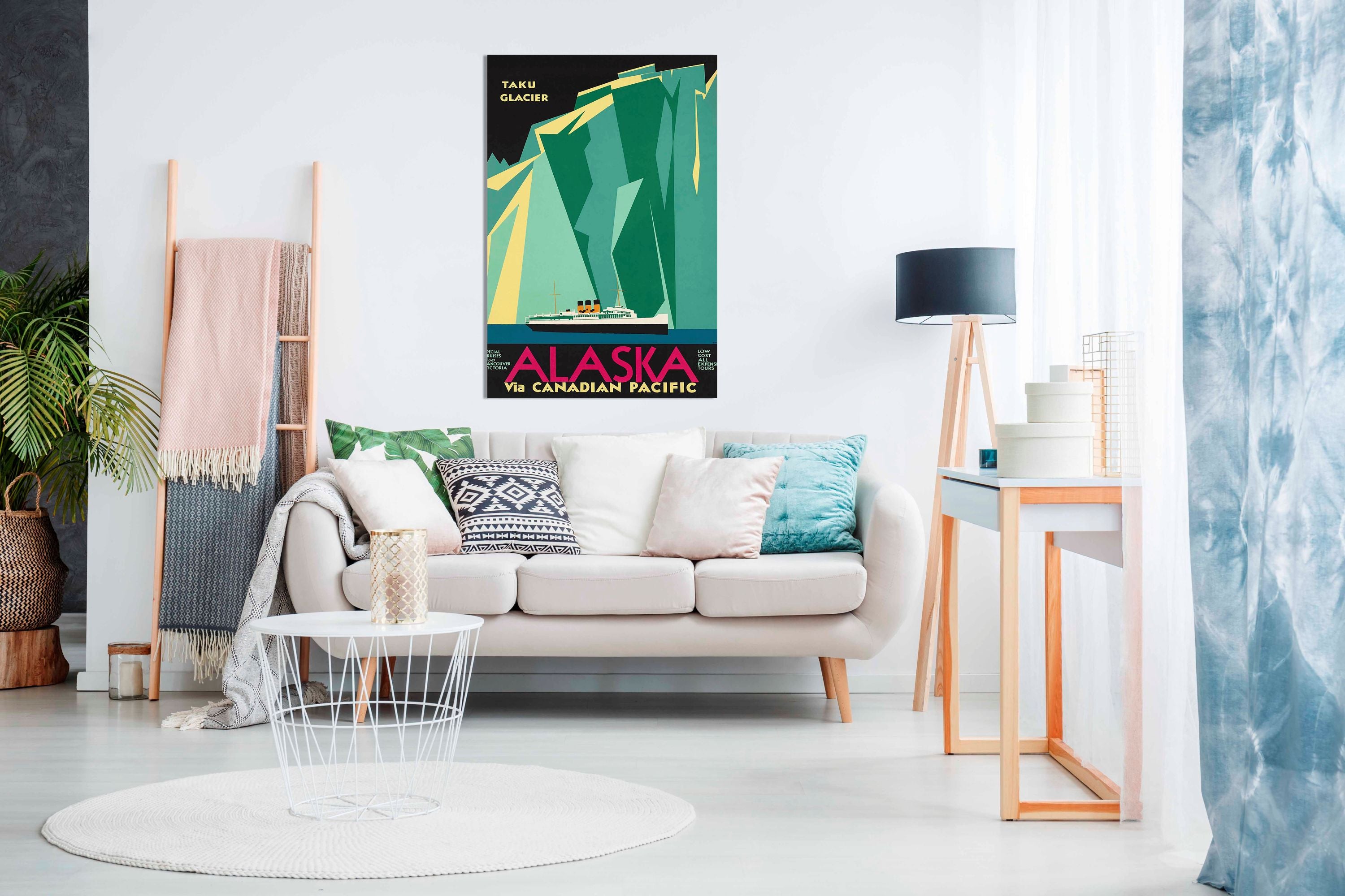 Alaska Via Canadian Pacific. Taku Glacier - No Border, Pictures for Home Walls, Bedroom, Living Room & Bathroom Decor