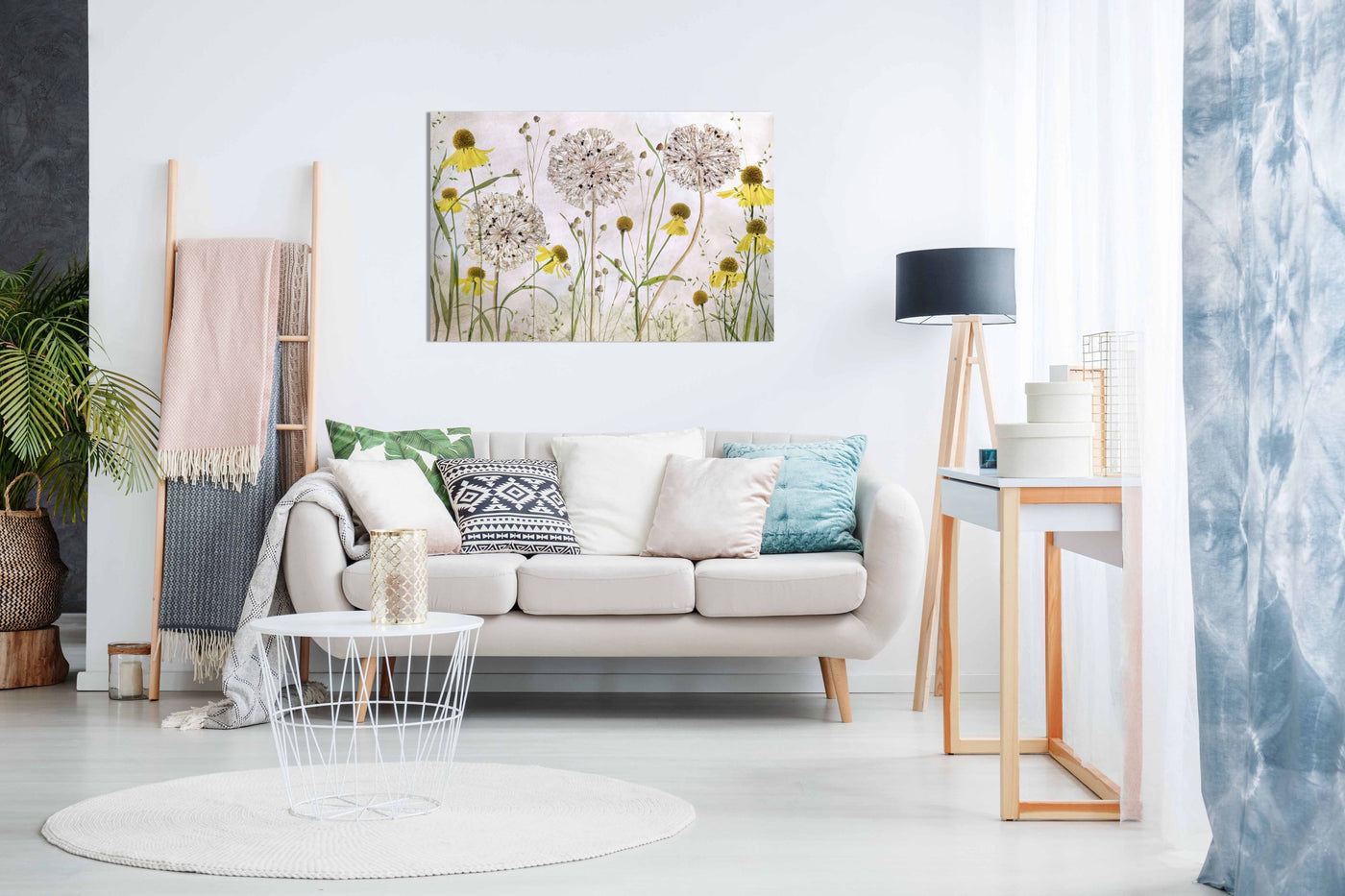 Alliums and heleniums, Pictures for Home Walls, Bedroom, Living Room & Bathroom Decor