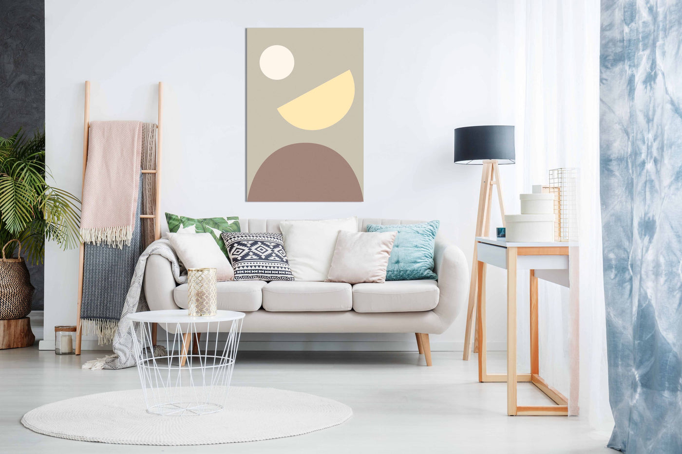Arches Yellow and Gray, Pictures for Home Walls, Bedroom, Living Room & Bathroom Decor