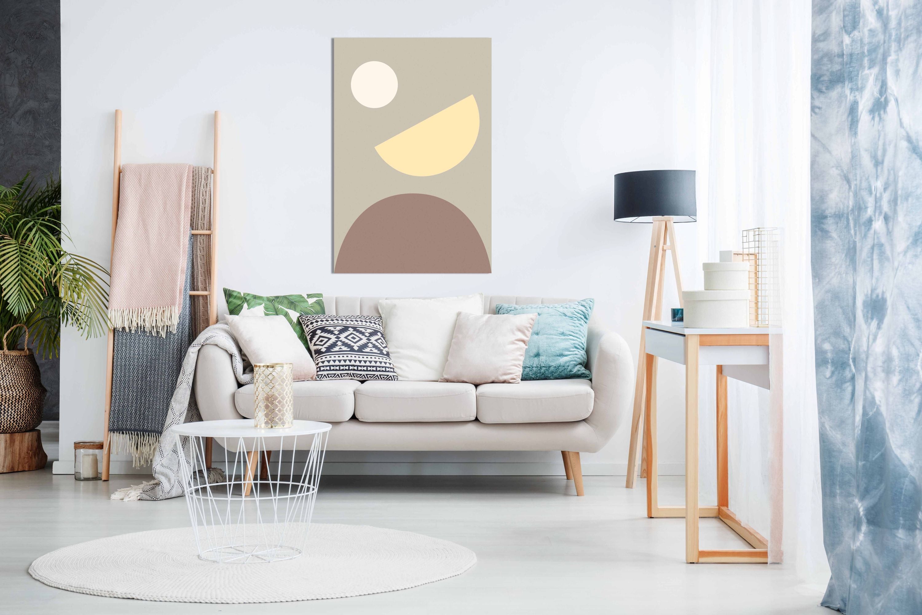 Arches Yellow and Gray, Pictures for Home Walls, Bedroom, Living Room & Bathroom Decor