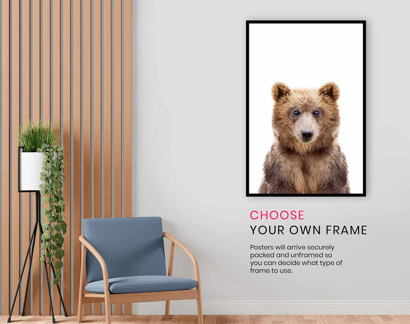 Baby Bear, Pictures for Home Walls, Bedroom, Living Room & Bathroom Decor