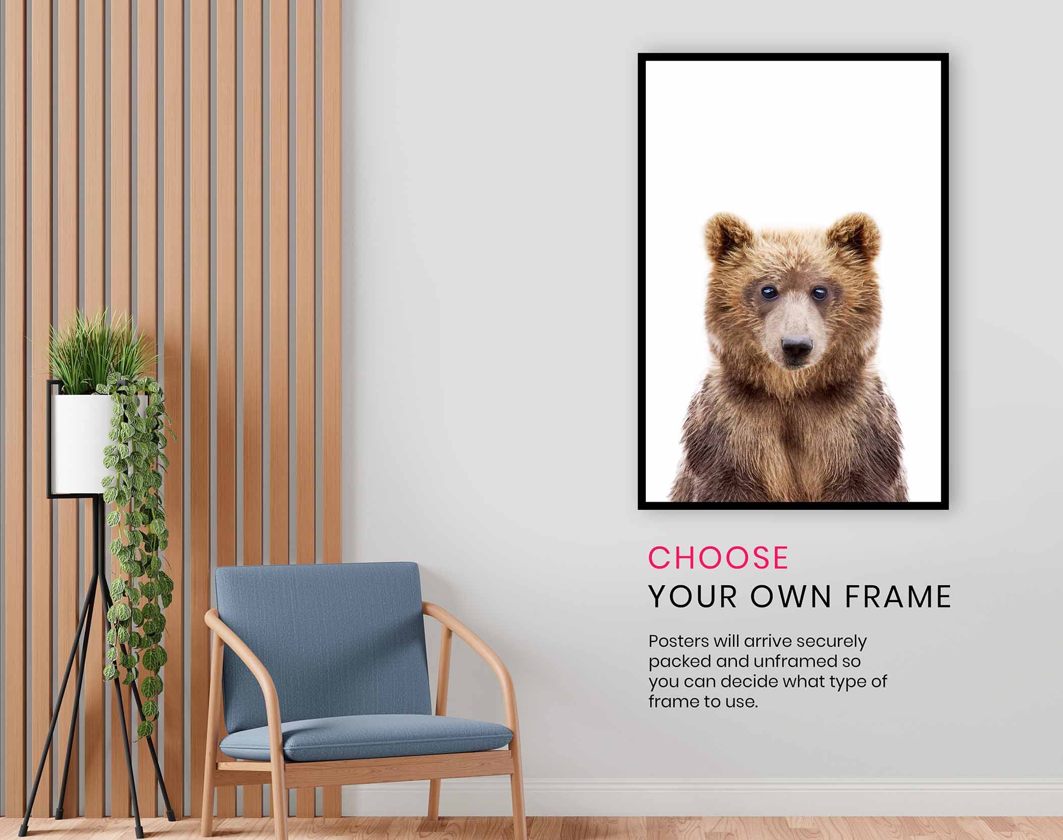 Baby Bear, Pictures for Home Walls, Bedroom, Living Room & Bathroom Decor