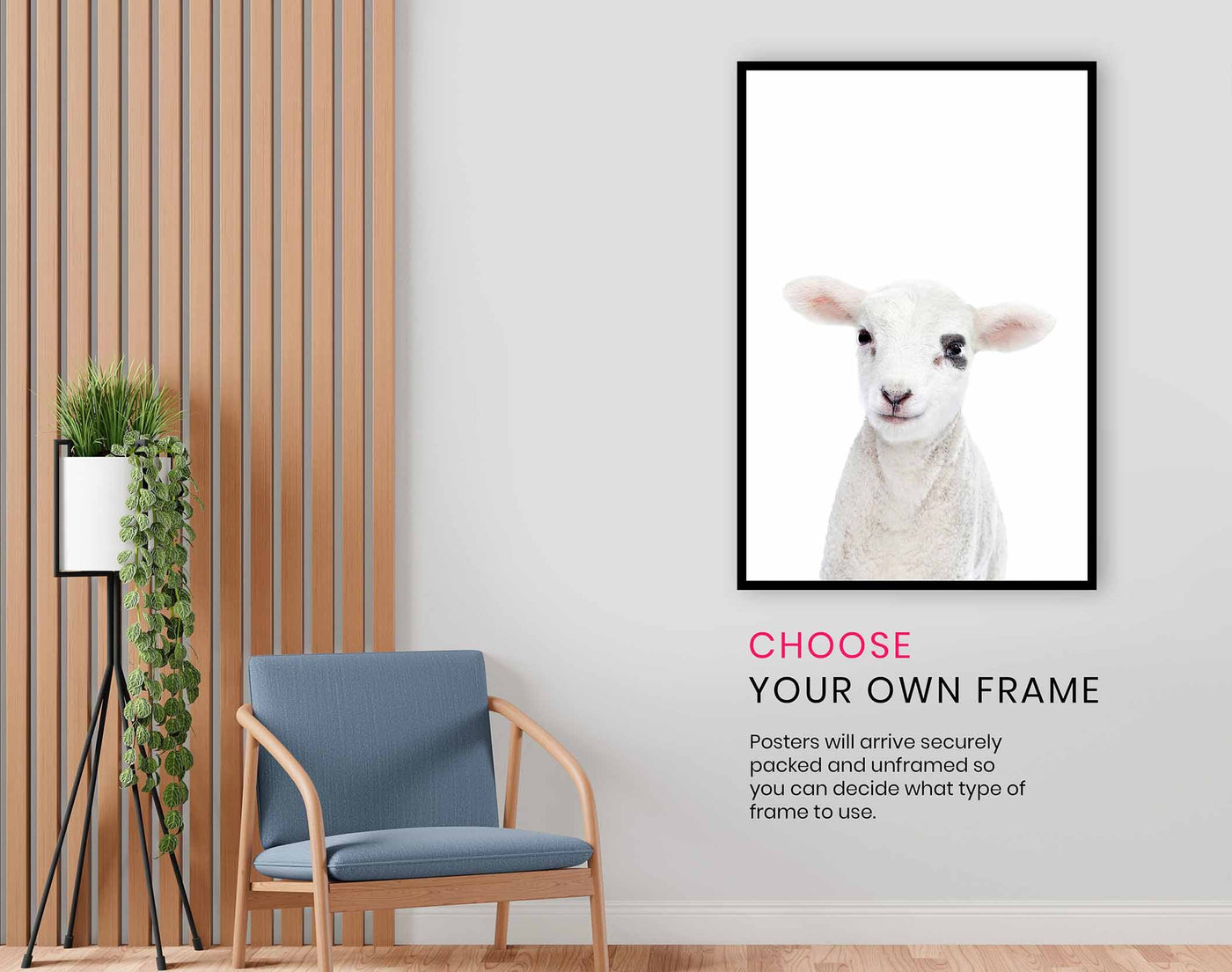 Baby Lamb, Pictures for Home Walls, Bedroom, Living Room & Bathroom Decor