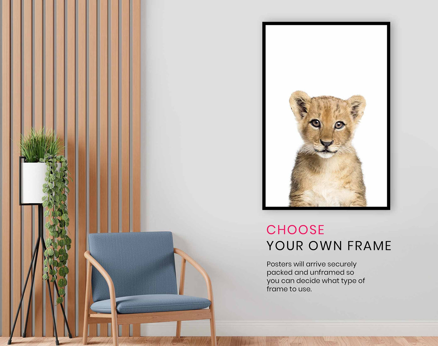 Baby Lion, Pictures for Home Walls, Bedroom, Living Room & Bathroom Decor