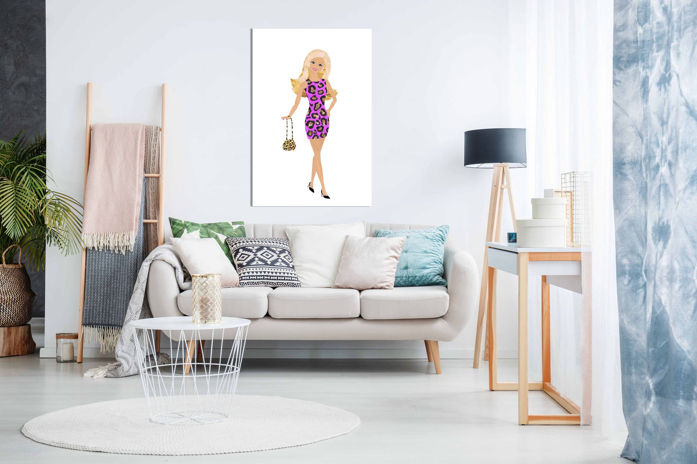 Barbie Hot Pink, Pictures for Home Walls, Bedroom, Living Room & Bathroom Decor