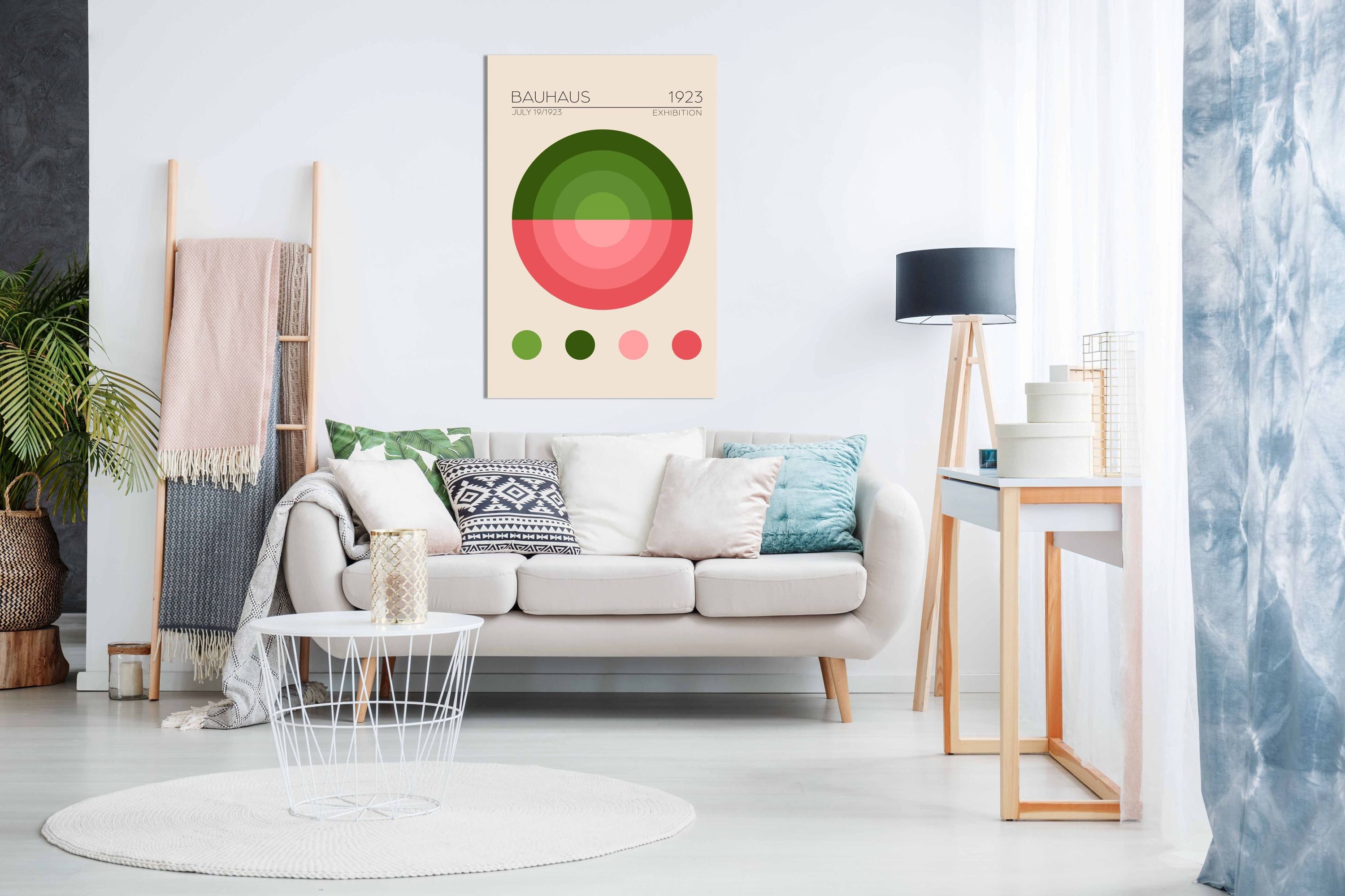Bauhaus Yesil Daire, Pictures for Home Walls, Bedroom, Living Room & Bathroom Decor