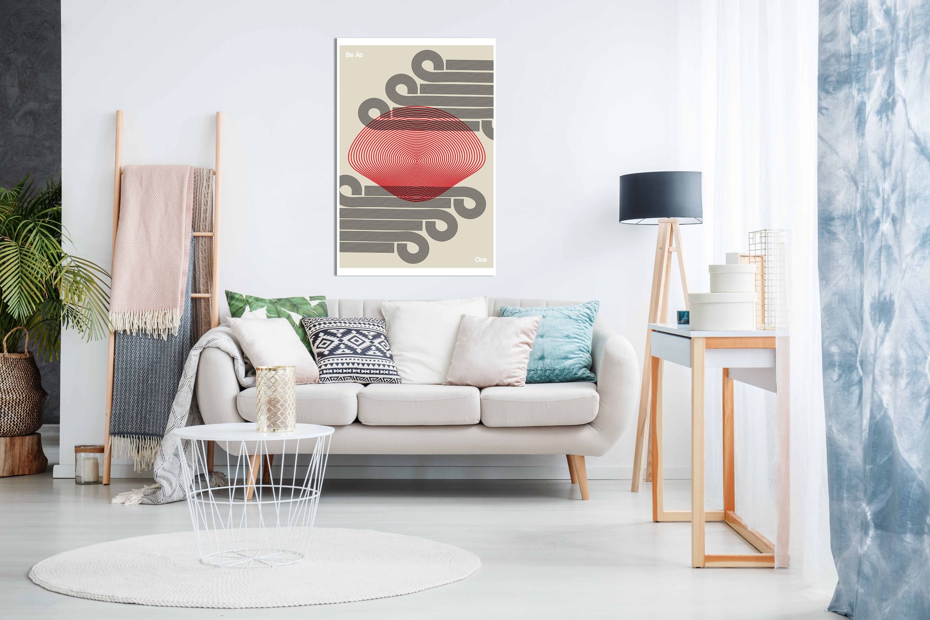 Be At One - Black, Pictures for Home Walls, Bedroom, Living Room & Bathroom Decor