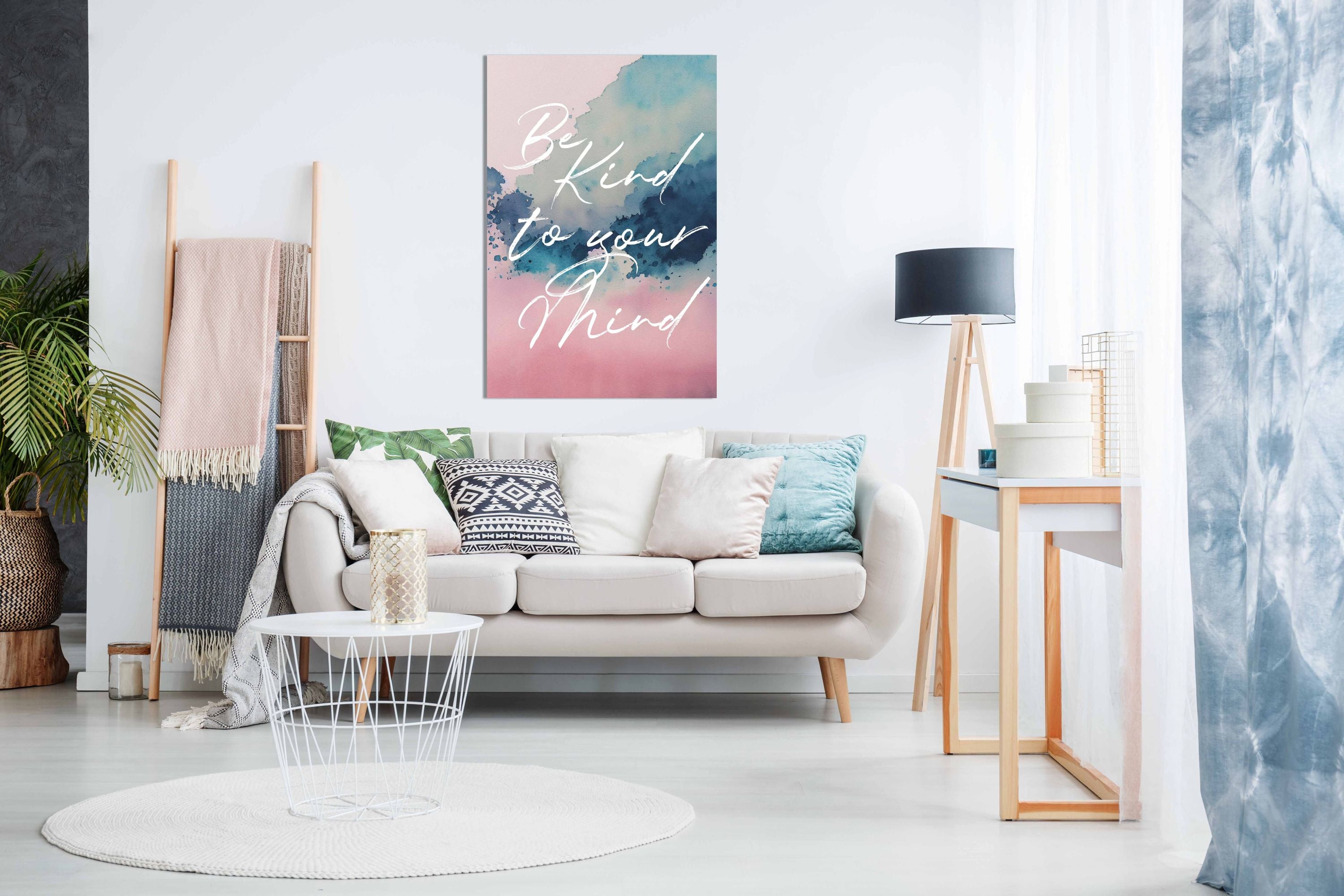 Be Kind To Your Mind, Pictures for Home Walls, Bedroom, Living Room & Bathroom Decor