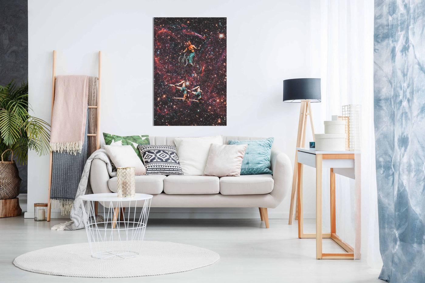Biking in the Universe, Pictures for Home Walls, Bedroom, Living Room & Bathroom Decor