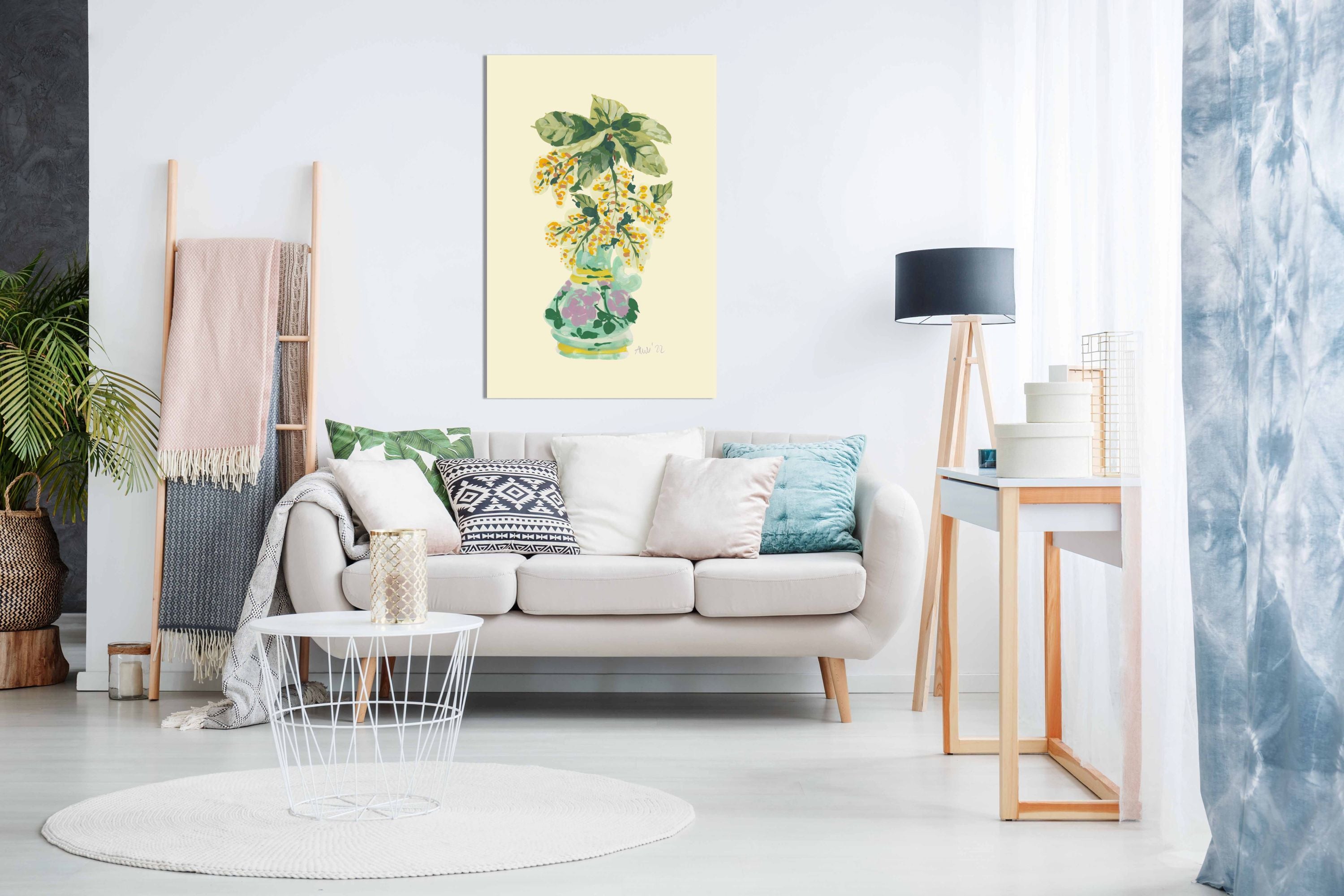 Blooming Linden In Vase, Pictures for Home Walls, Bedroom, Living Room & Bathroom Decor