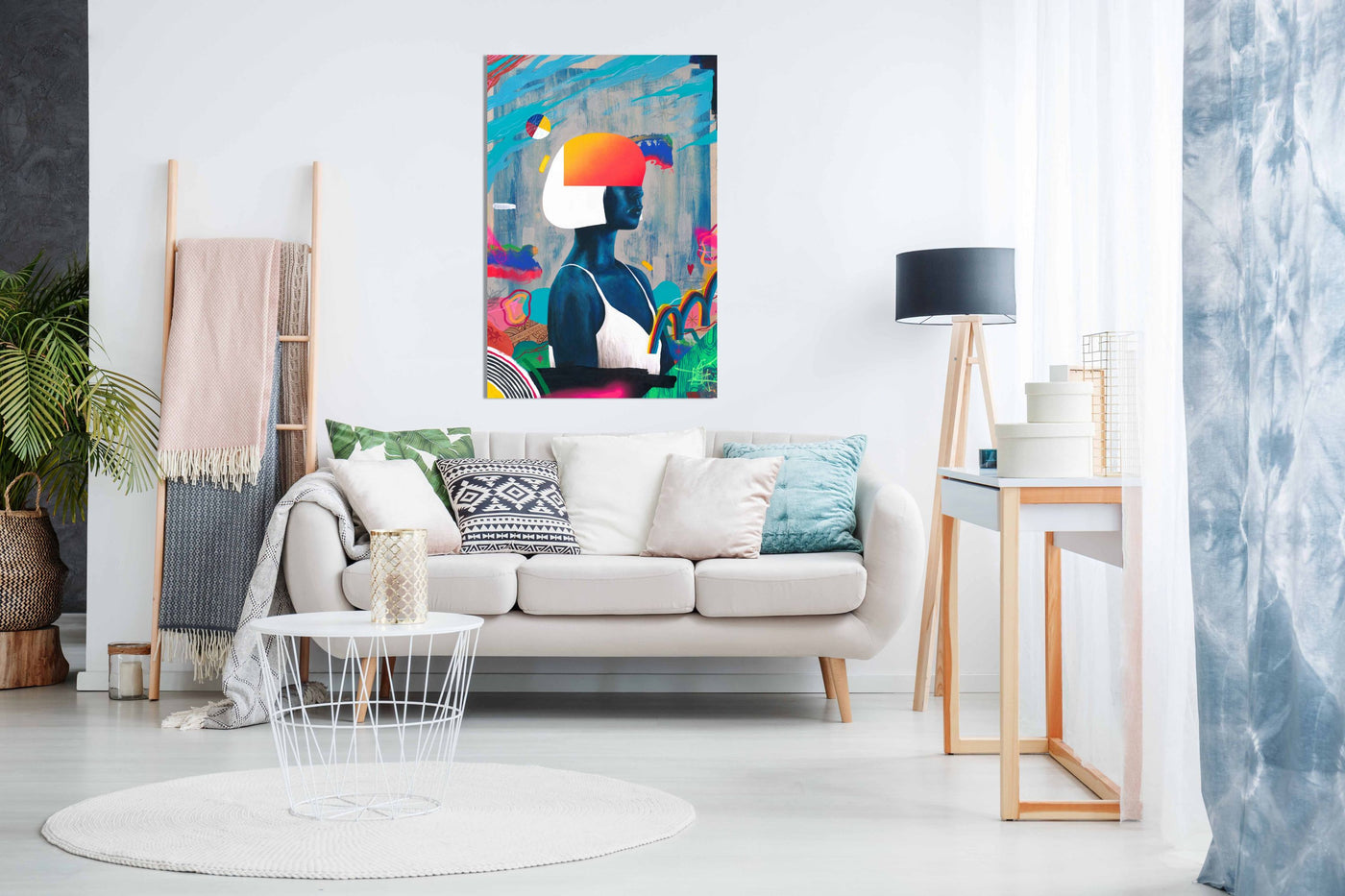 Blue Girl, Pictures for Home Walls, Bedroom, Living Room & Bathroom Decor