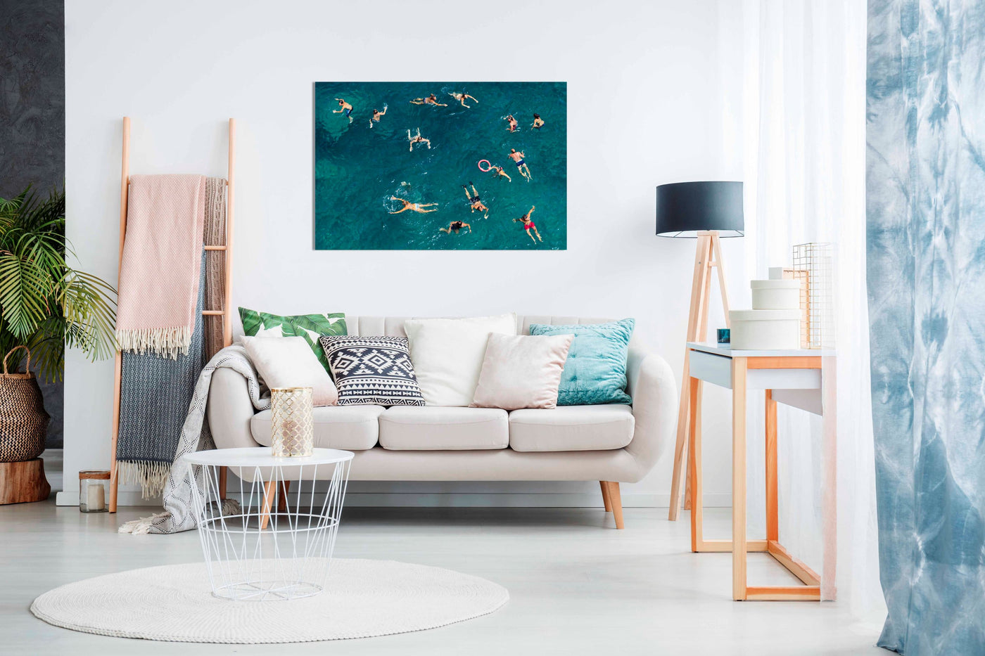 Blue water swim, Pictures for Home Walls, Bedroom, Living Room & Bathroom Decor