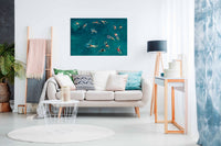 Blue water swim, Pictures for Home Walls, Bedroom, Living Room & Bathroom Decor