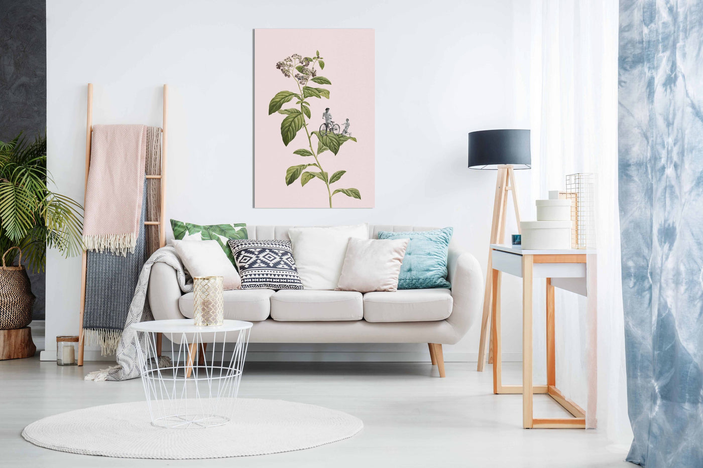 Botanical cycling, Pictures for Home Walls, Bedroom, Living Room & Bathroom Decor