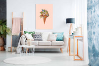Botanical pink ice cream ,Pictures for Home Walls, Bedroom, Living Room & Bathroom Decor