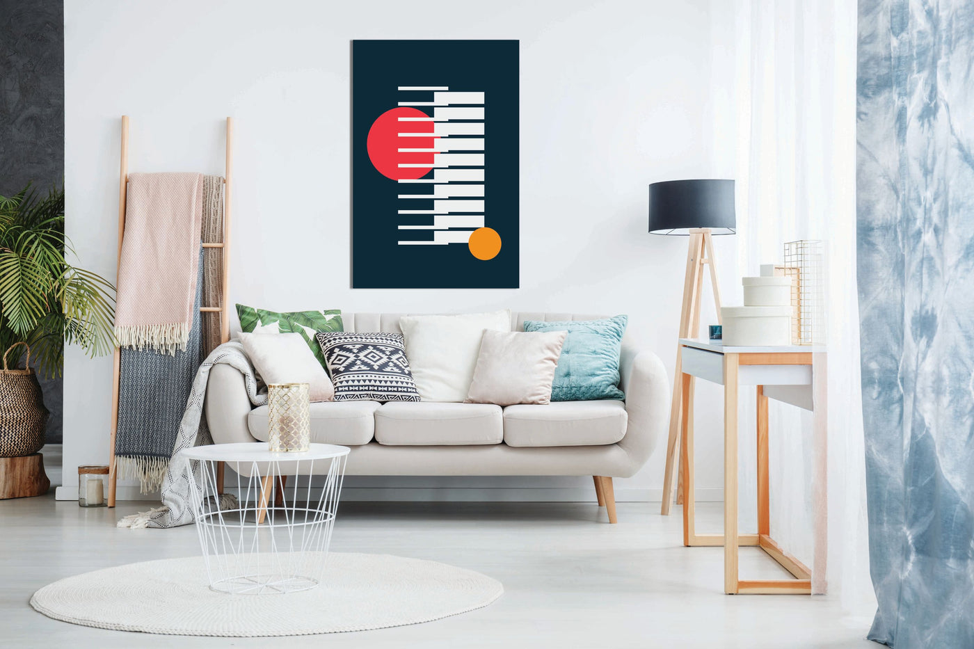Bright Geometric #1, Pictures for Home Walls, Bedroom, Living Room & Bathroom Decor