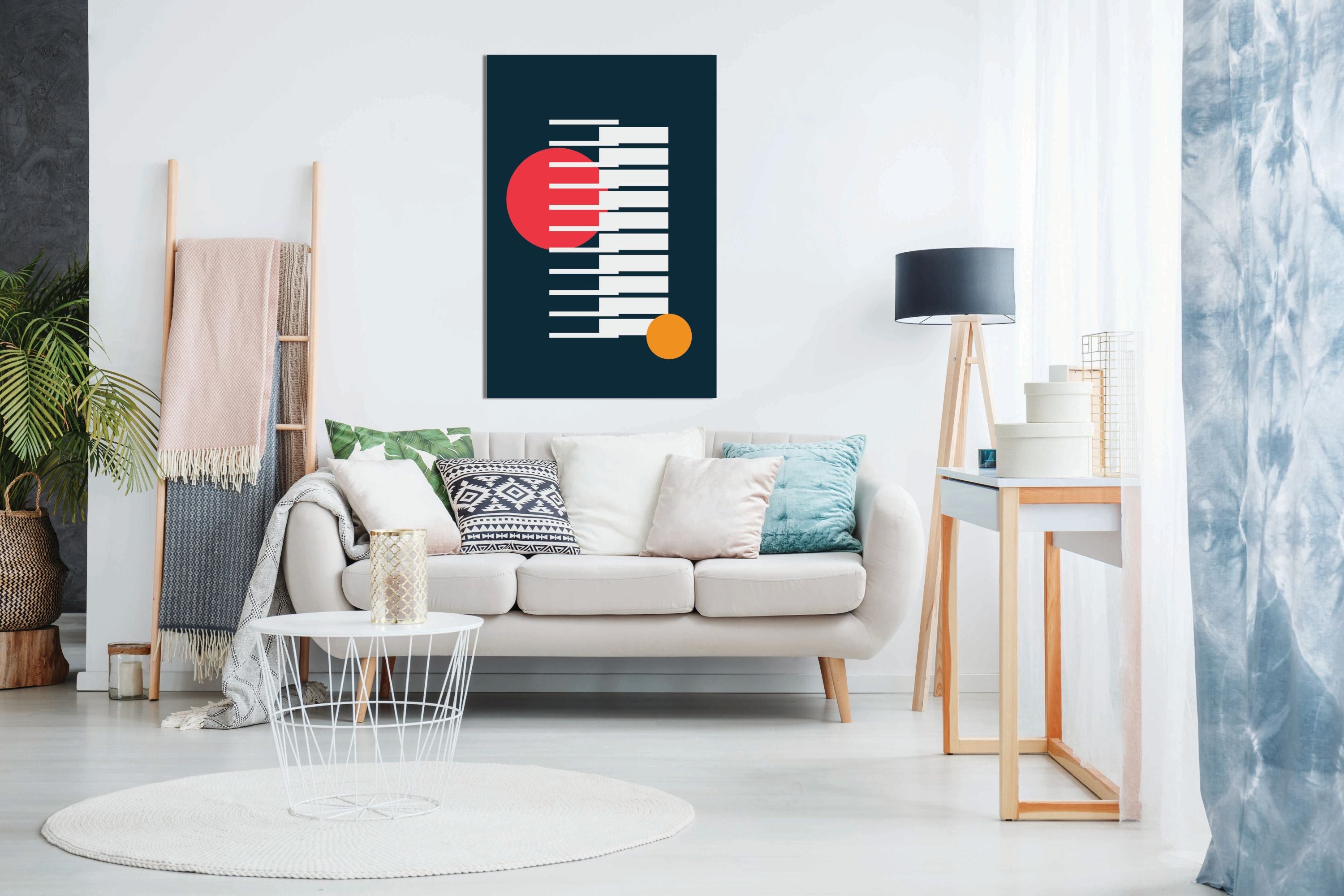 Bright Geometric #1, Pictures for Home Walls, Bedroom, Living Room & Bathroom Decor