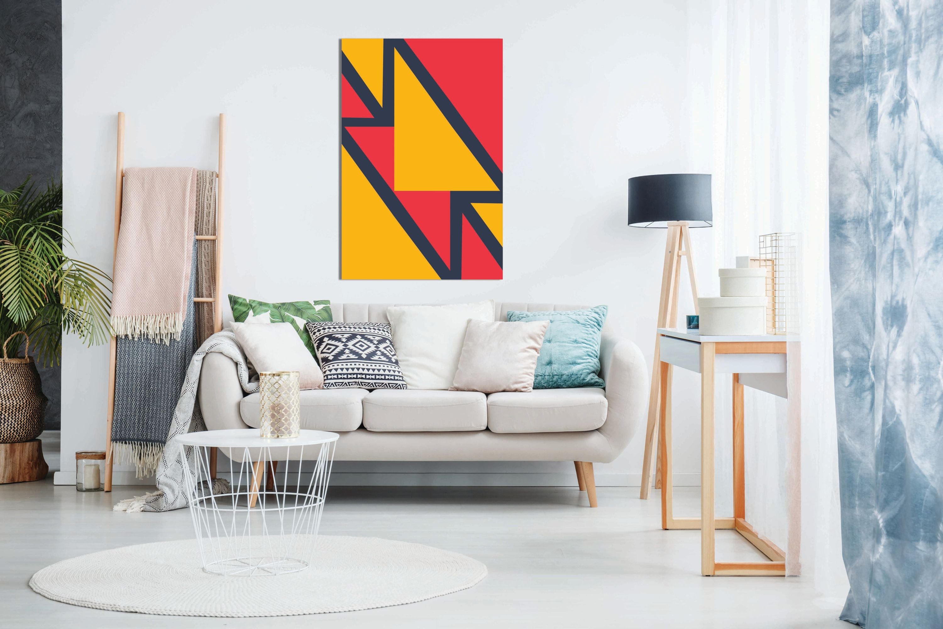 Bright Geometric #2, Pictures for Home Walls, Bedroom, Living Room & Bathroom Decor