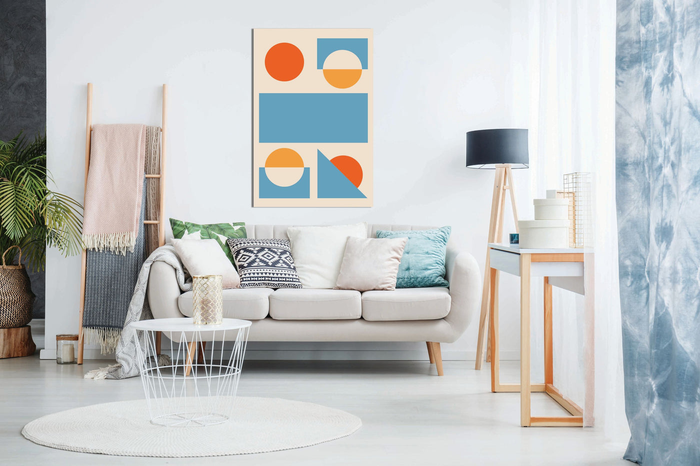 Bright Minimal Shapes Series #2, Pictures for Home Walls, Bedroom, Living Room & Bathroom Decor