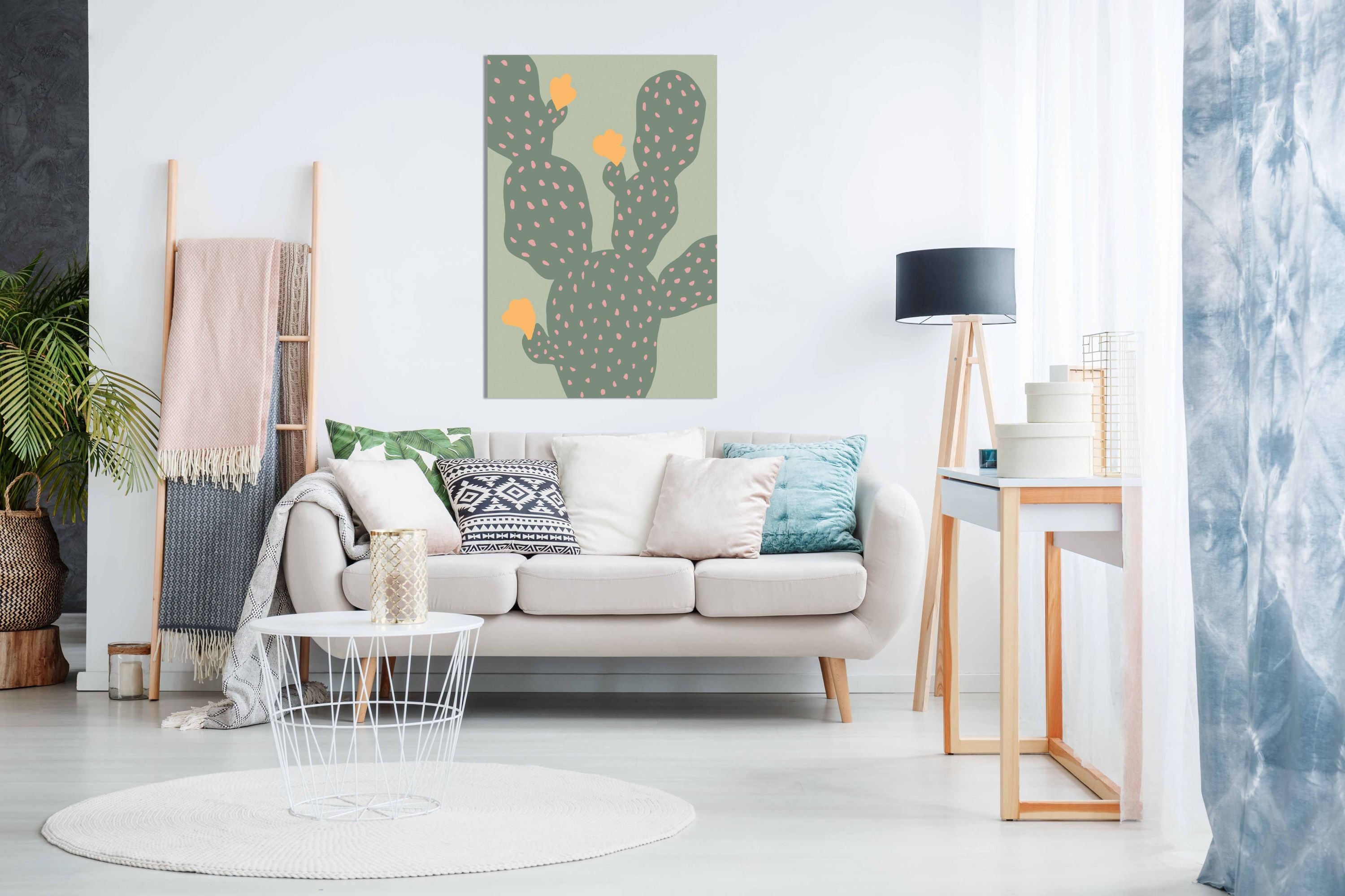 Cactus Green, Pictures for Home Walls, Bedroom, Living Room & Bathroom Decor