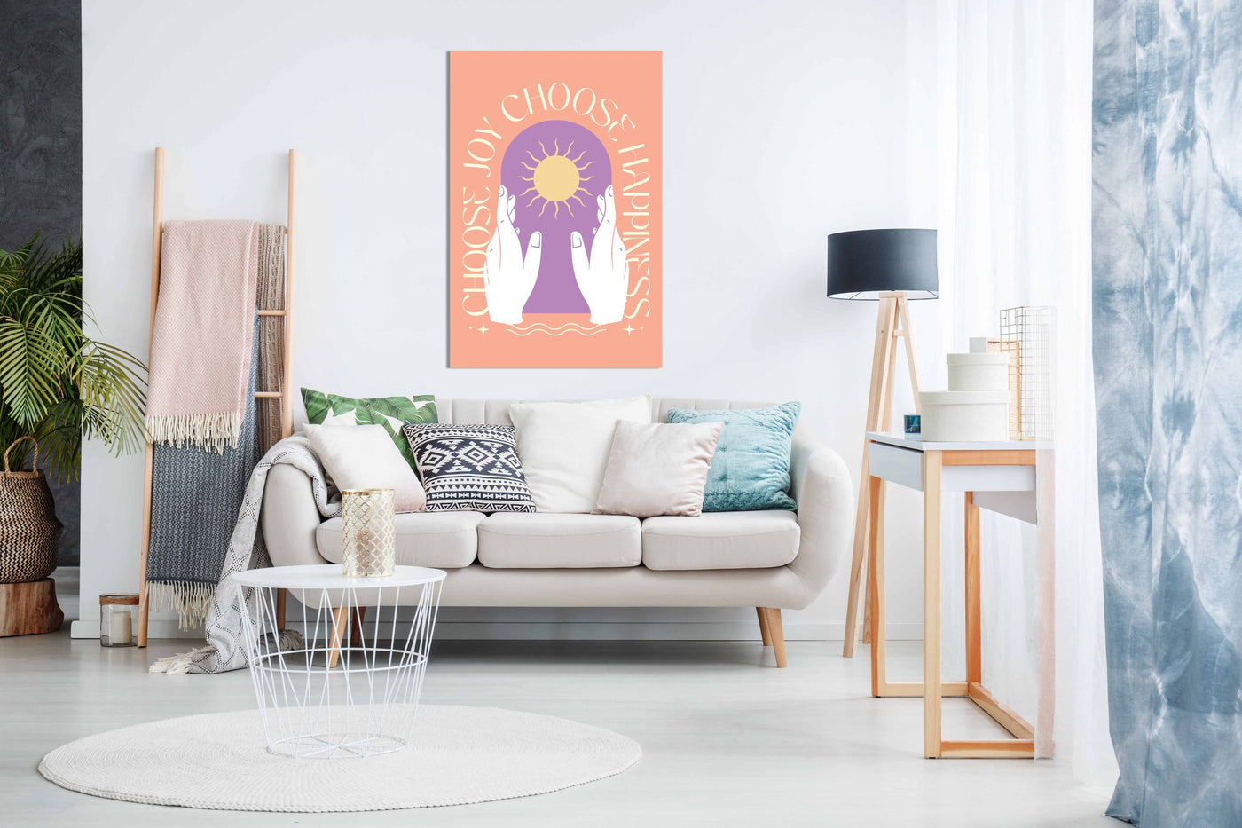 Choose Joy Choose Happiness ,Pictures for Home Walls, Bedroom, Living Room & Bathroom Decor