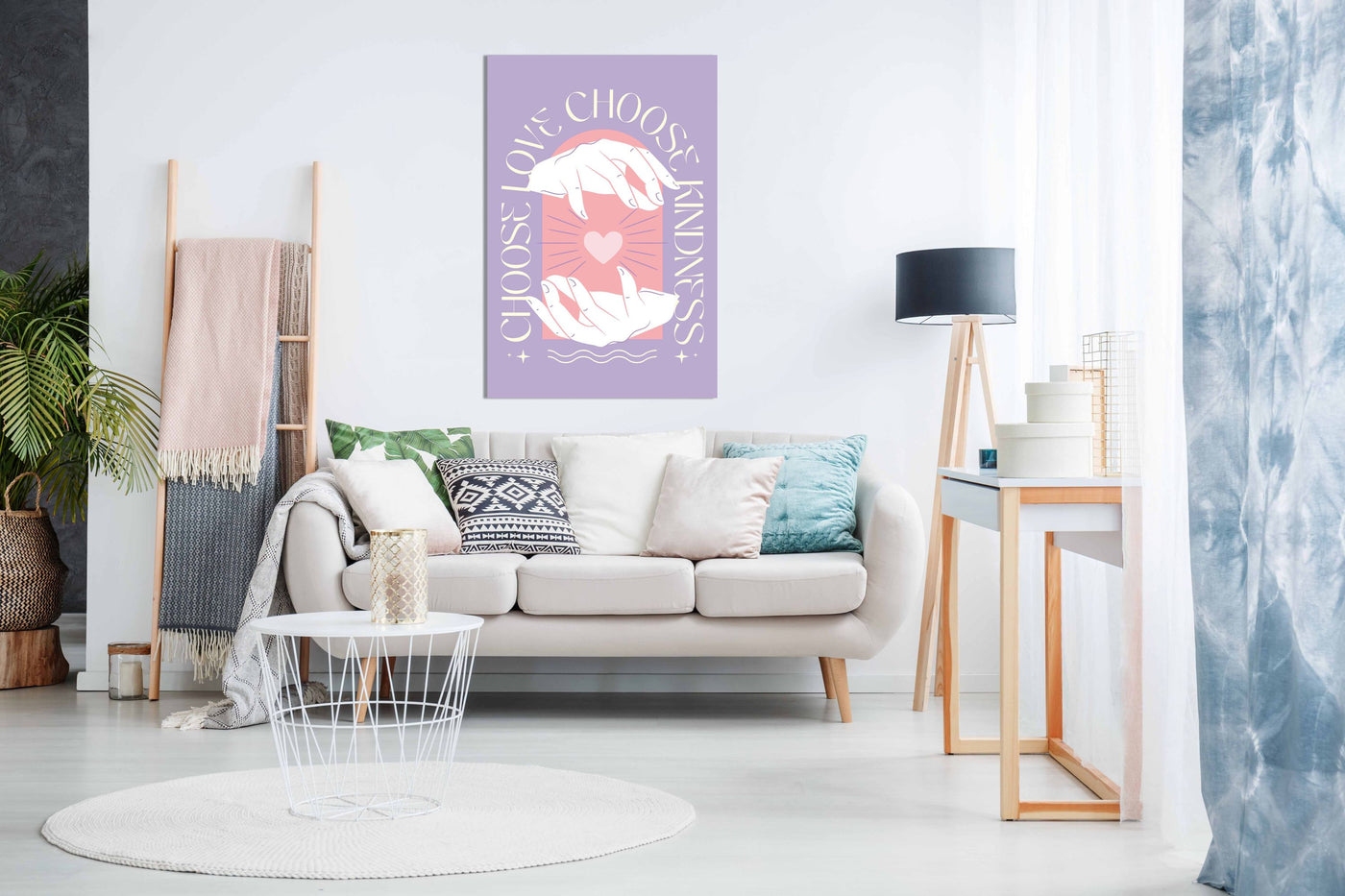 Choose Love Choose Kindness 3, Pictures for Home Walls, Bedroom, Living Room & Bathroom Decor