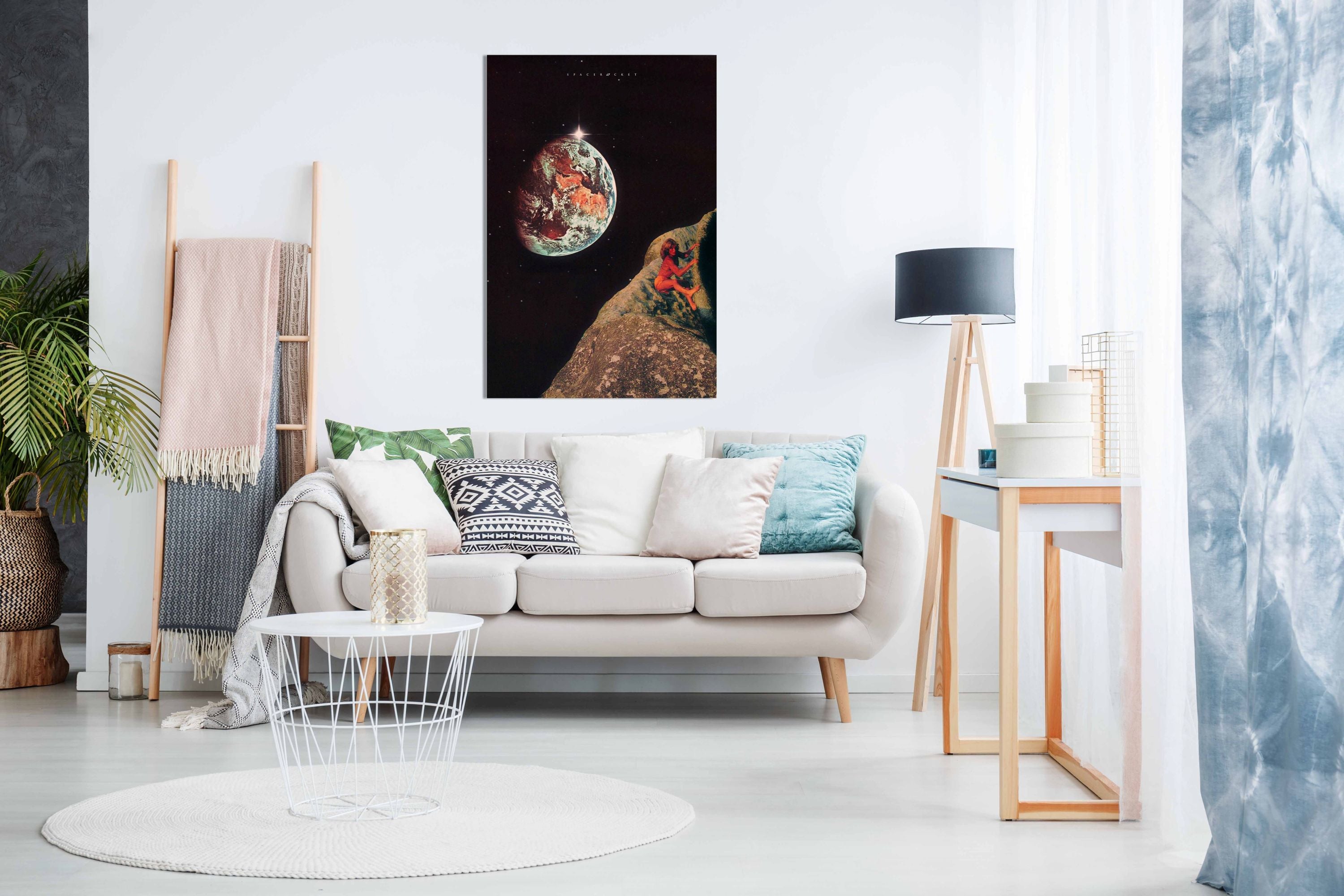 Climbing in the Cosmos, Pictures for Home Walls, Bedroom, Living Room & Bathroom Decor
