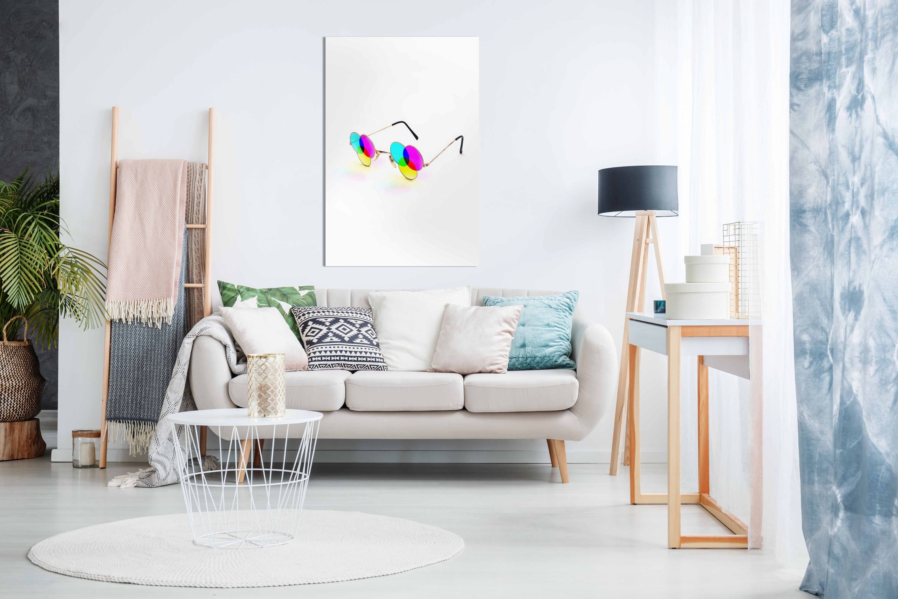 Cmyk Glasses, Pictures for Home Walls, Bedroom, Living Room & Bathroom Decor