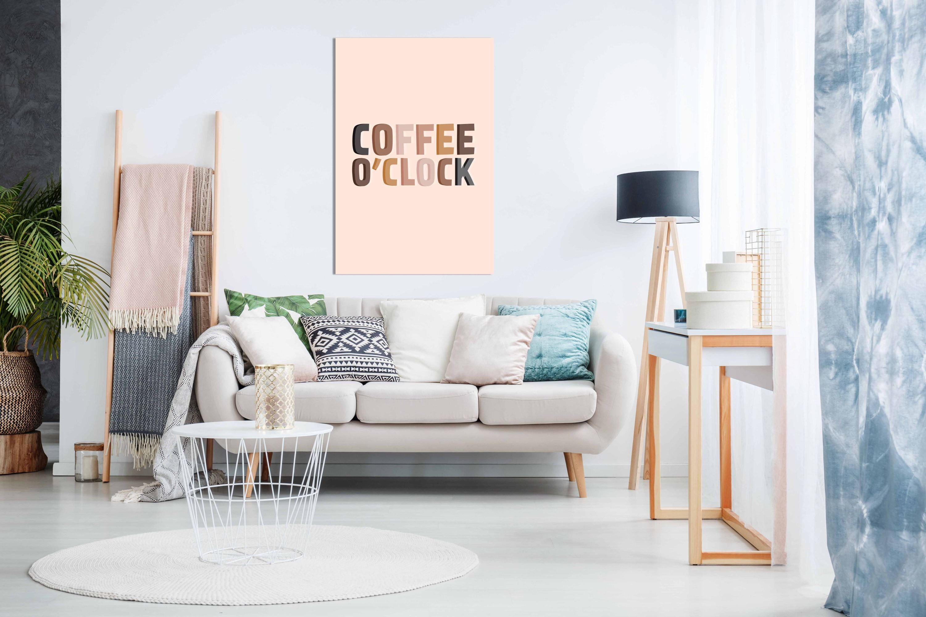 Coffee O'Clock ,Pictures for Home Walls, Bedroom, Living Room & Bathroom Decor