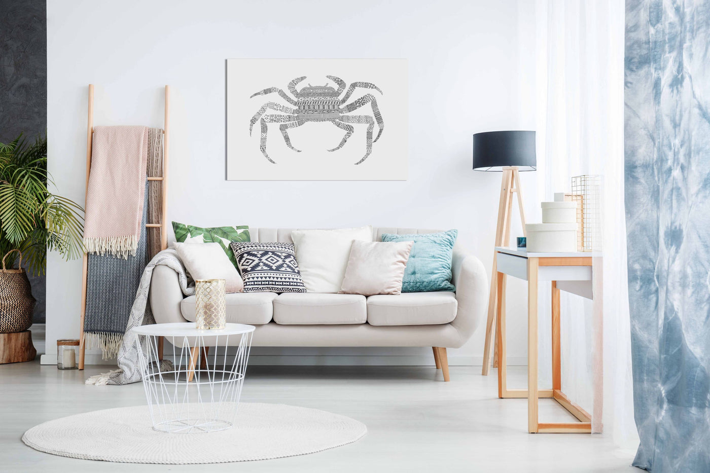 Crab Grey Poster Grey, Pictures for Home Walls, Bedroom, Living Room & Bathroom Decor
