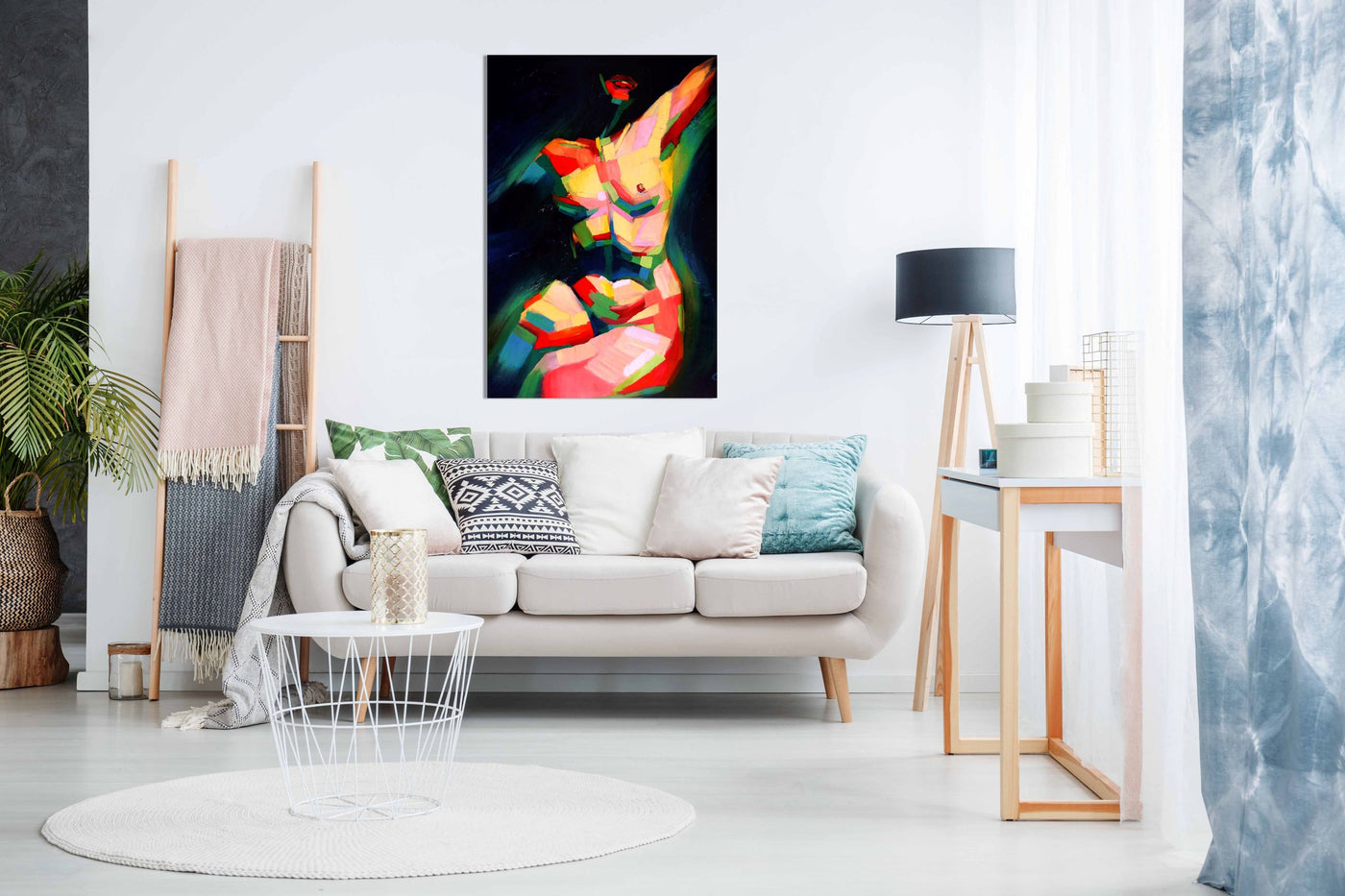 Cubistic Sitting Nude 2014, Pictures for Home Walls, Bedroom, Living Room & Bathroom Decor