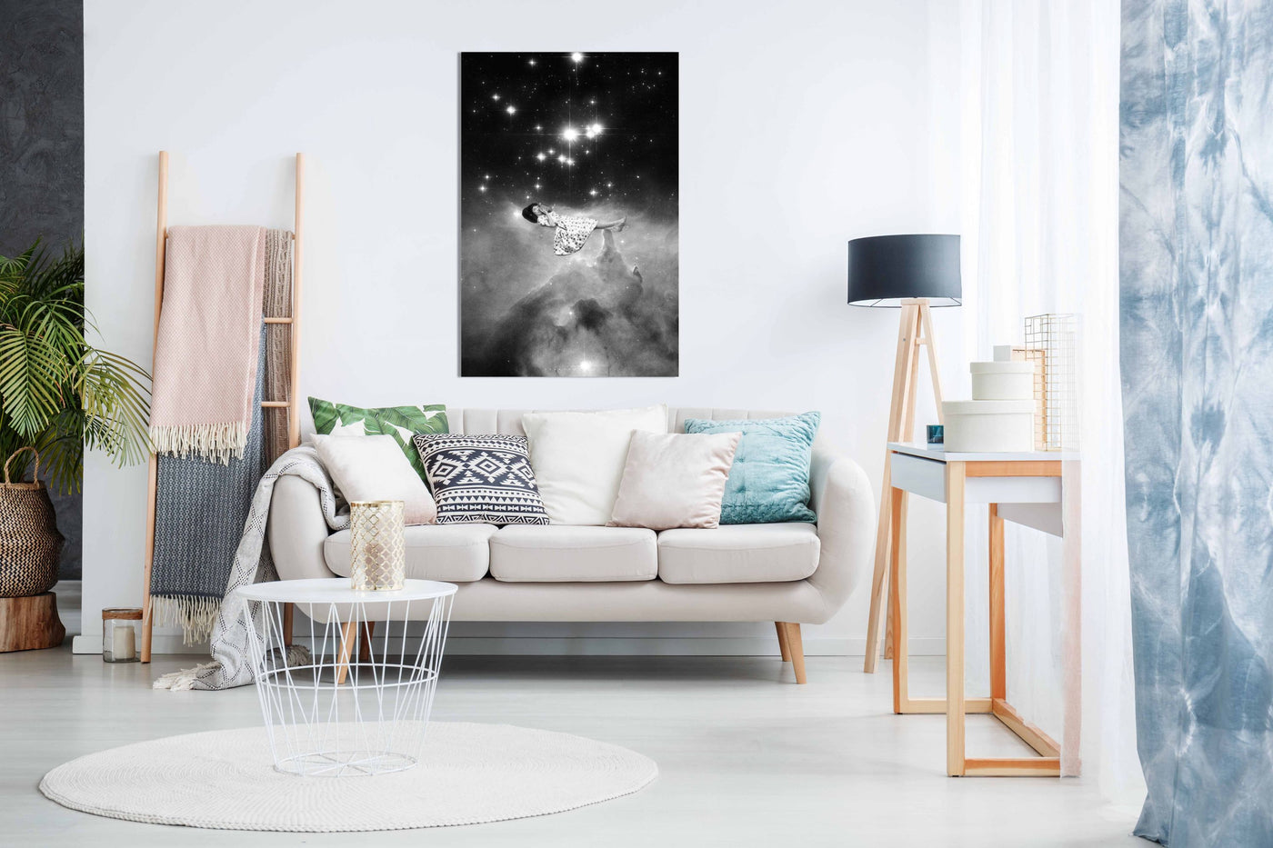 Falling in Space, Pictures for Home Walls, Bedroom, Living Room & Bathroom Decor
