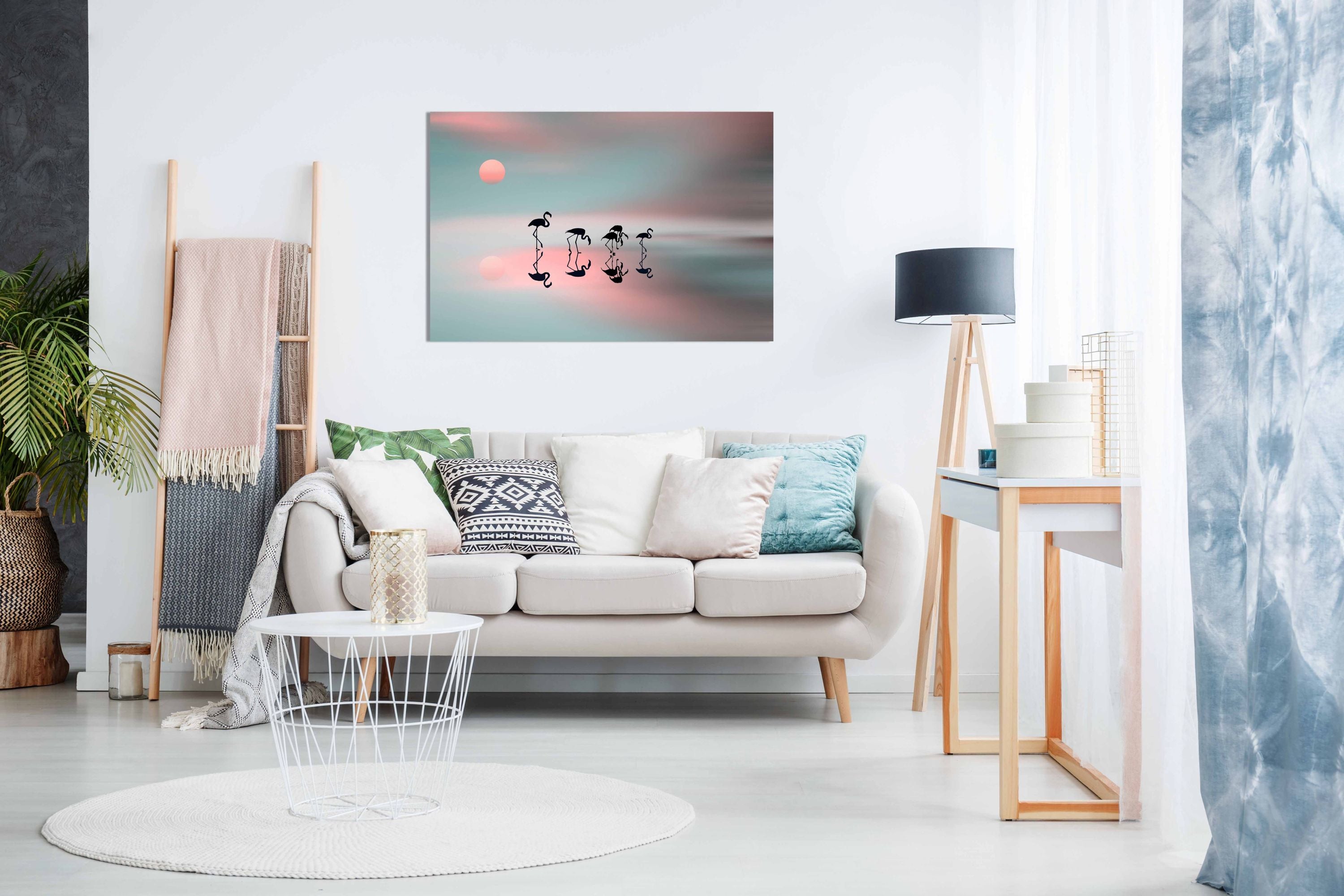Family flamingos., Pictures for Home Walls, Bedroom, Living Room & Bathroom Decor