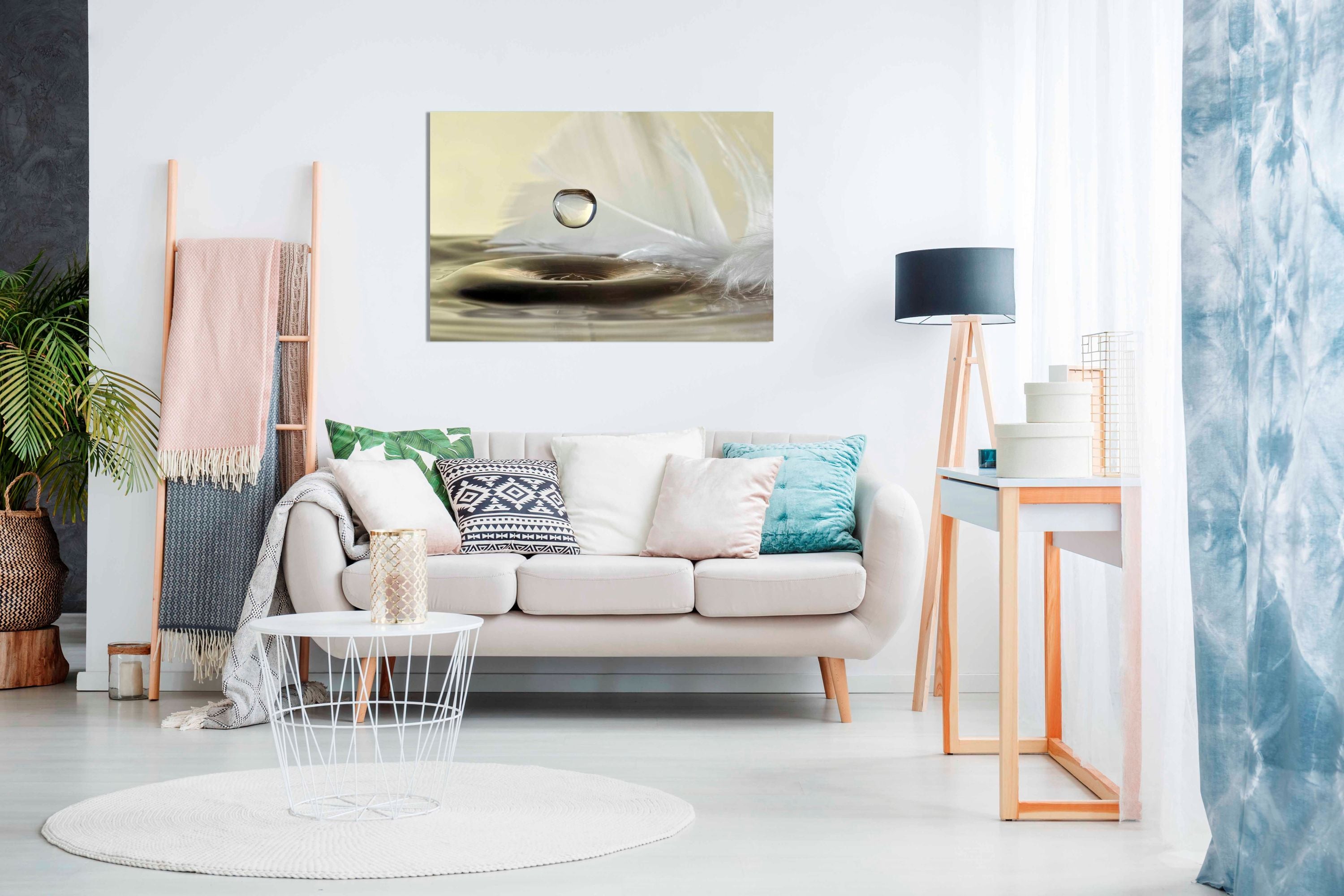 Feathers drop, Pictures for Home Walls, Bedroom, Living Room & Bathroom Decor
