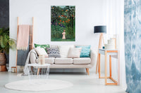 Femme Se Promenant Dans Une Foret Exotique 2, Pictures for Home Walls, Bedroom, Living Room & Bathroom Decor