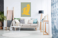 Figure Green And Yellow Matisse Style, Pictures for Home Walls, Bedroom, Living Room & Bathroom Decor