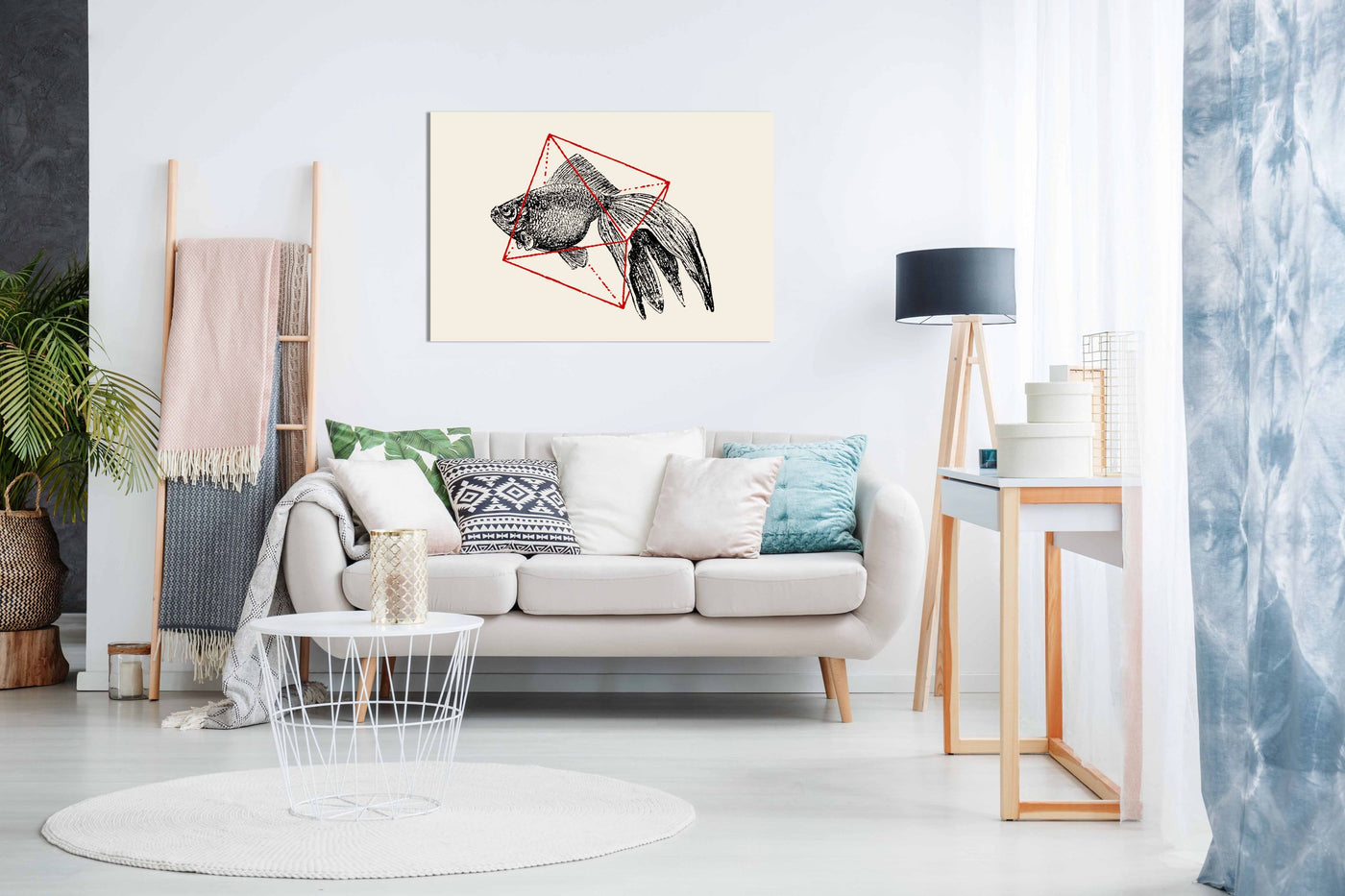 Fish In Geometrics NAo3, Pictures for Home Walls, Bedroom, Living Room & Bathroom Decor