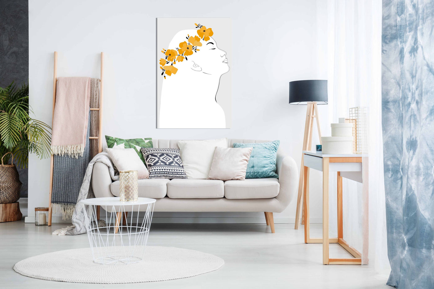 Floal Orly portrait, Pictures for Home Walls, Bedroom, Living Room & Bathroom Decor