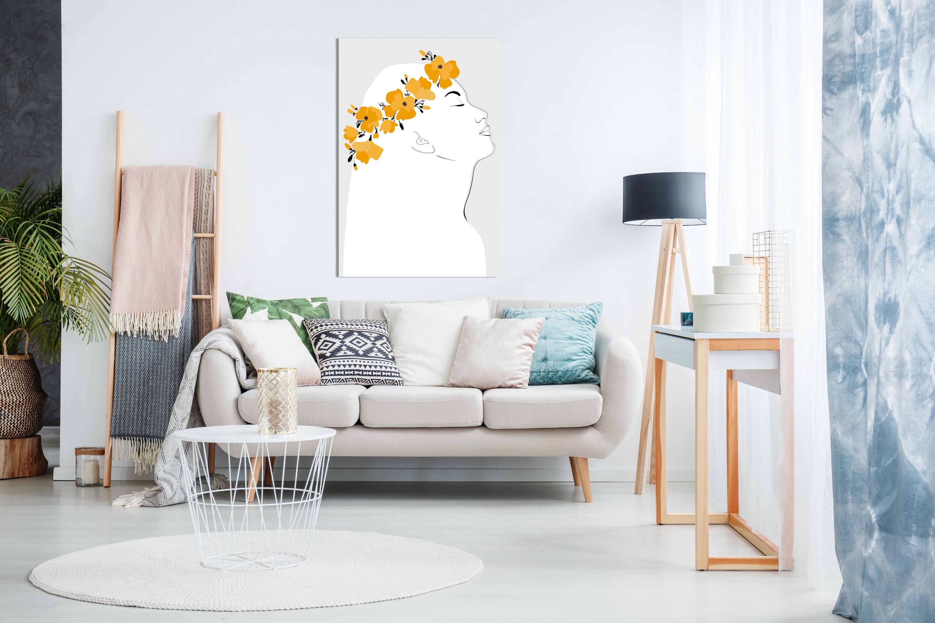 Floal Orly portrait, Pictures for Home Walls, Bedroom, Living Room & Bathroom Decor