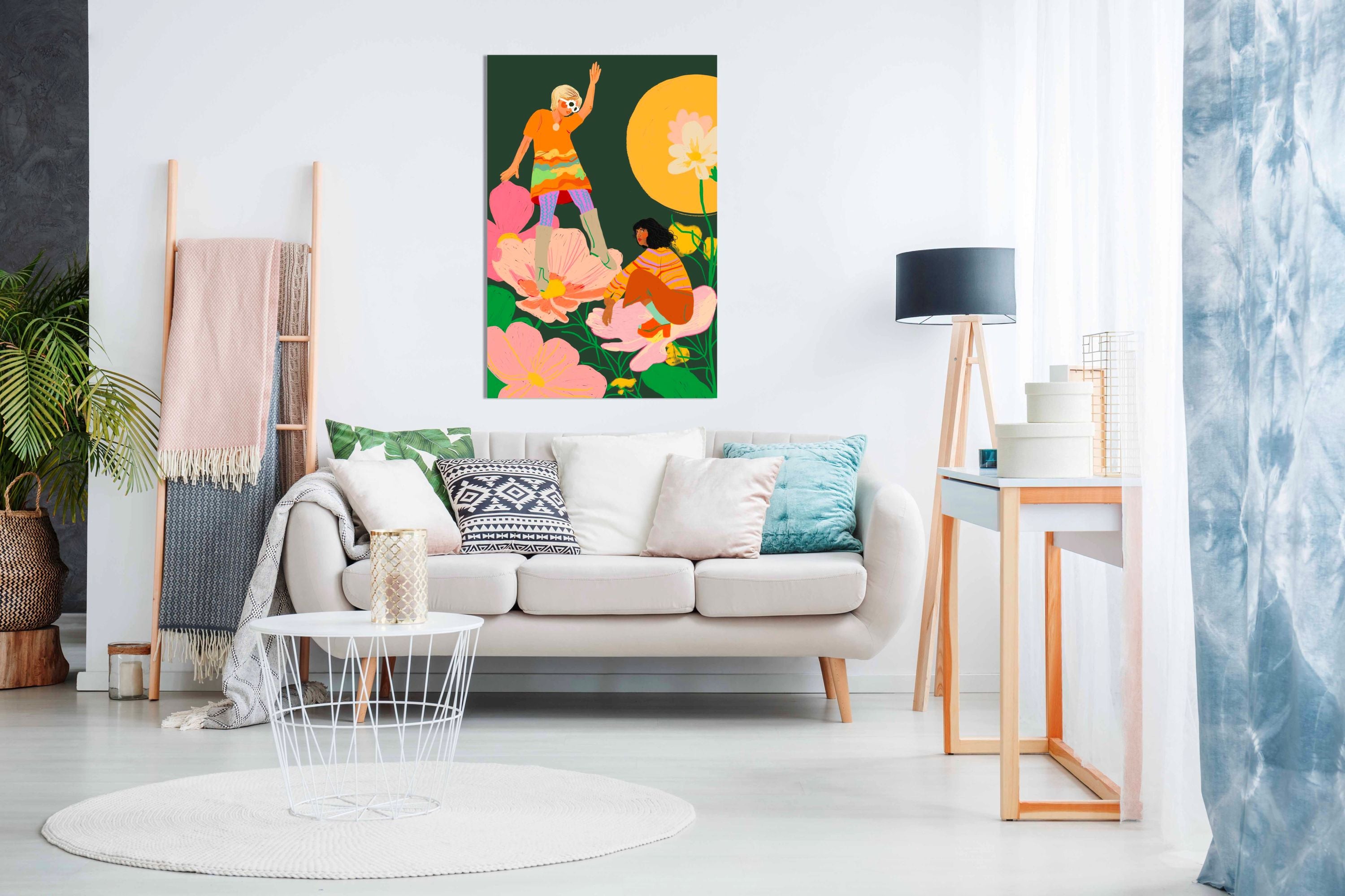 Floral home Canvas Print, Pictures for Home Walls, Bedroom, Living Room & Bathroom Decor