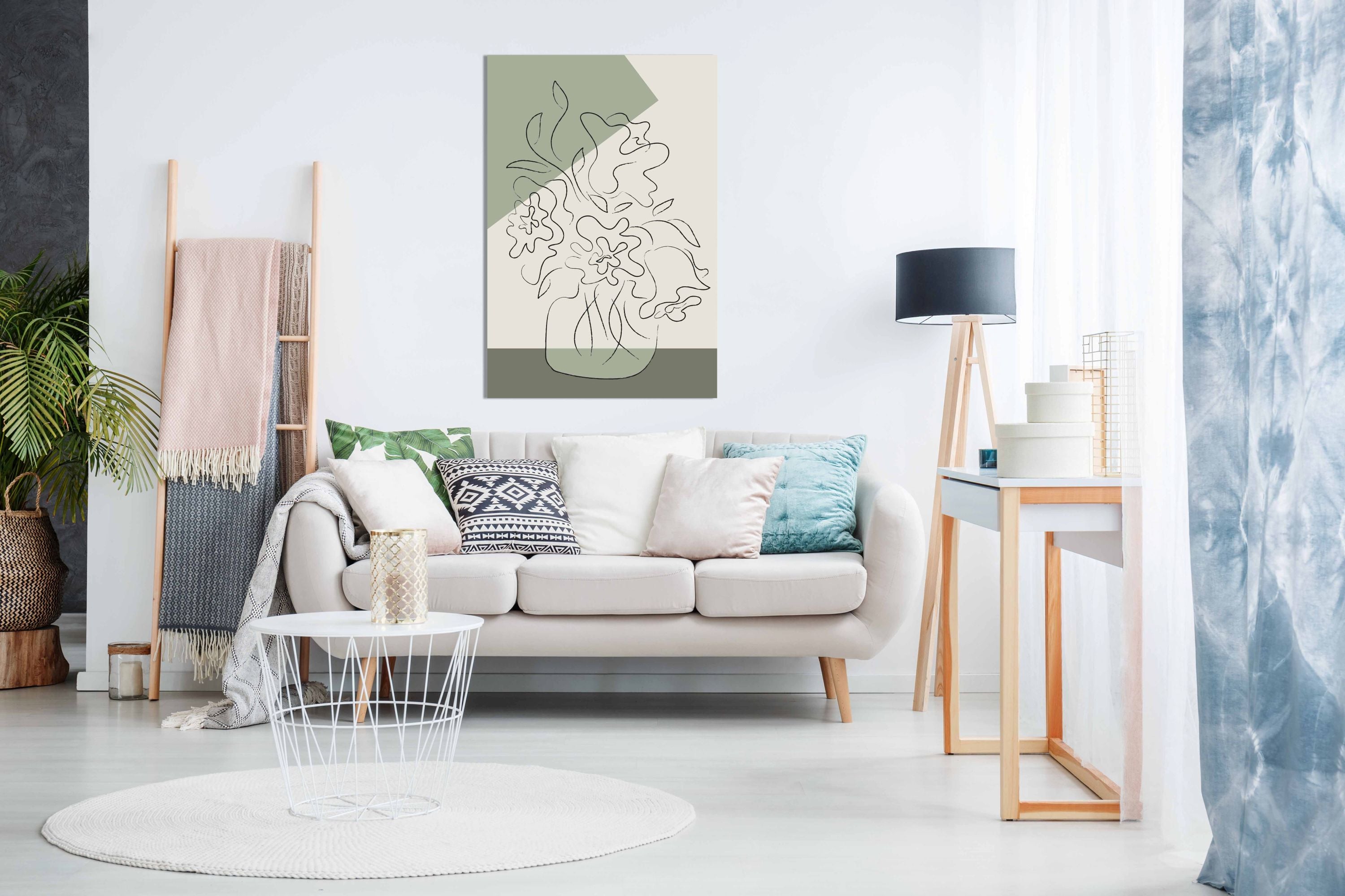 Flower Green, Pictures for Home Walls, Bedroom, Living Room & Bathroom Decor