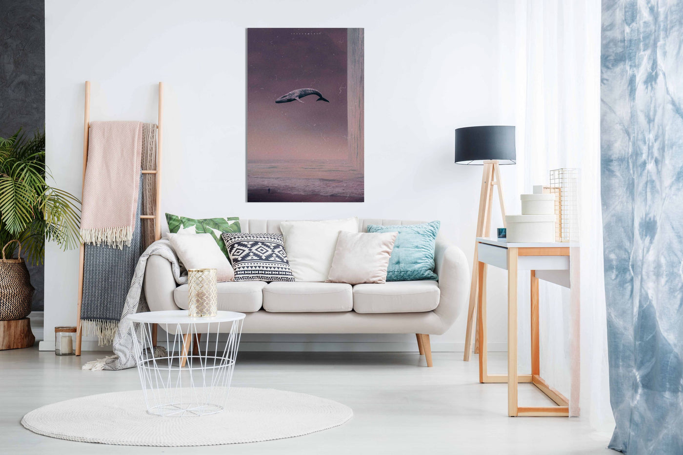 Flying Whale, Pictures for Home Walls, Bedroom, Living Room & Bathroom Decor