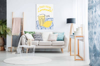 Fresh Lemonade Canvas Print, Pictures for Home Walls, Bedroom, Living Room & Bathroom Decor